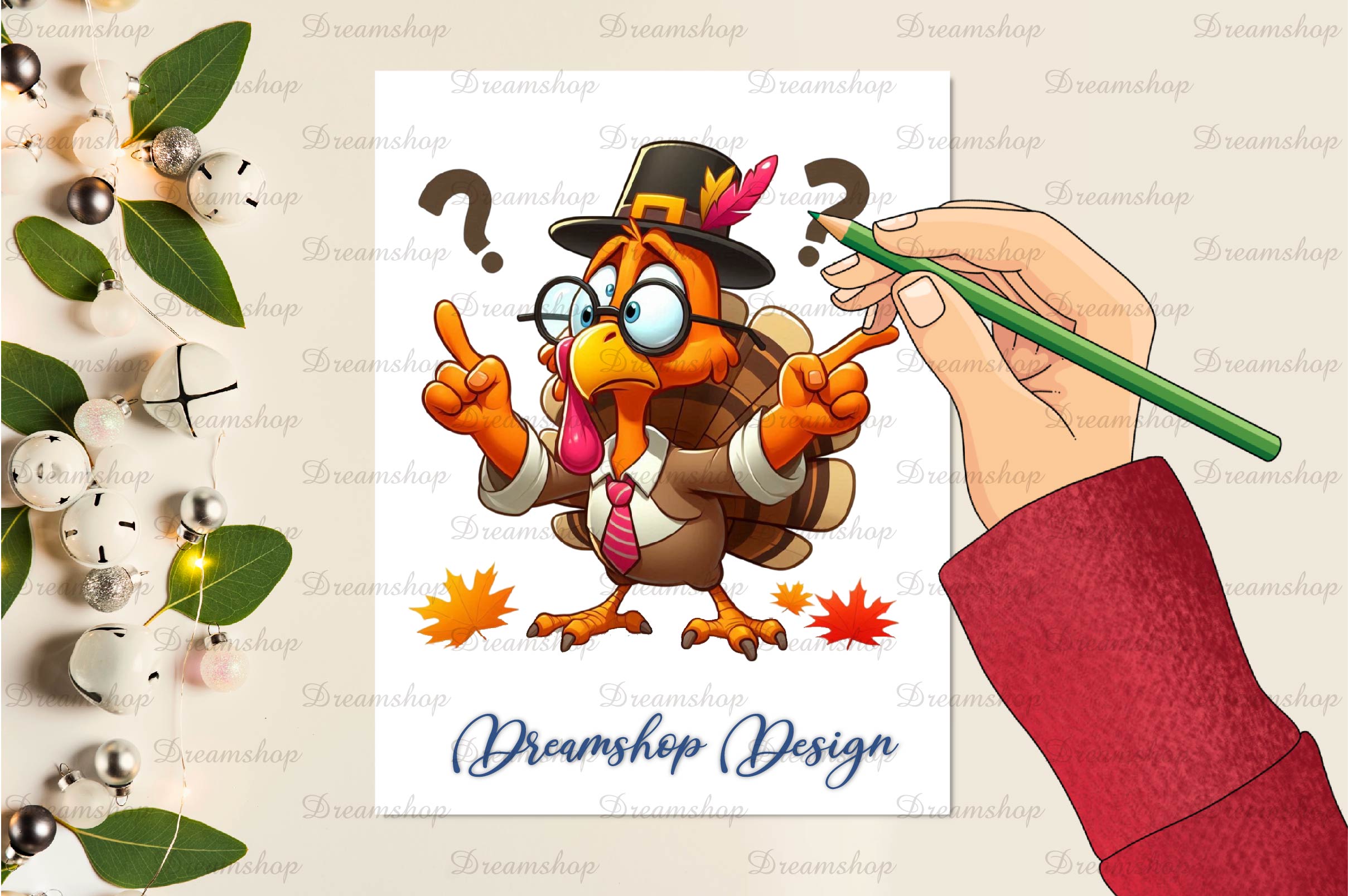 Autumn Funny Turkey Clipart Bundle