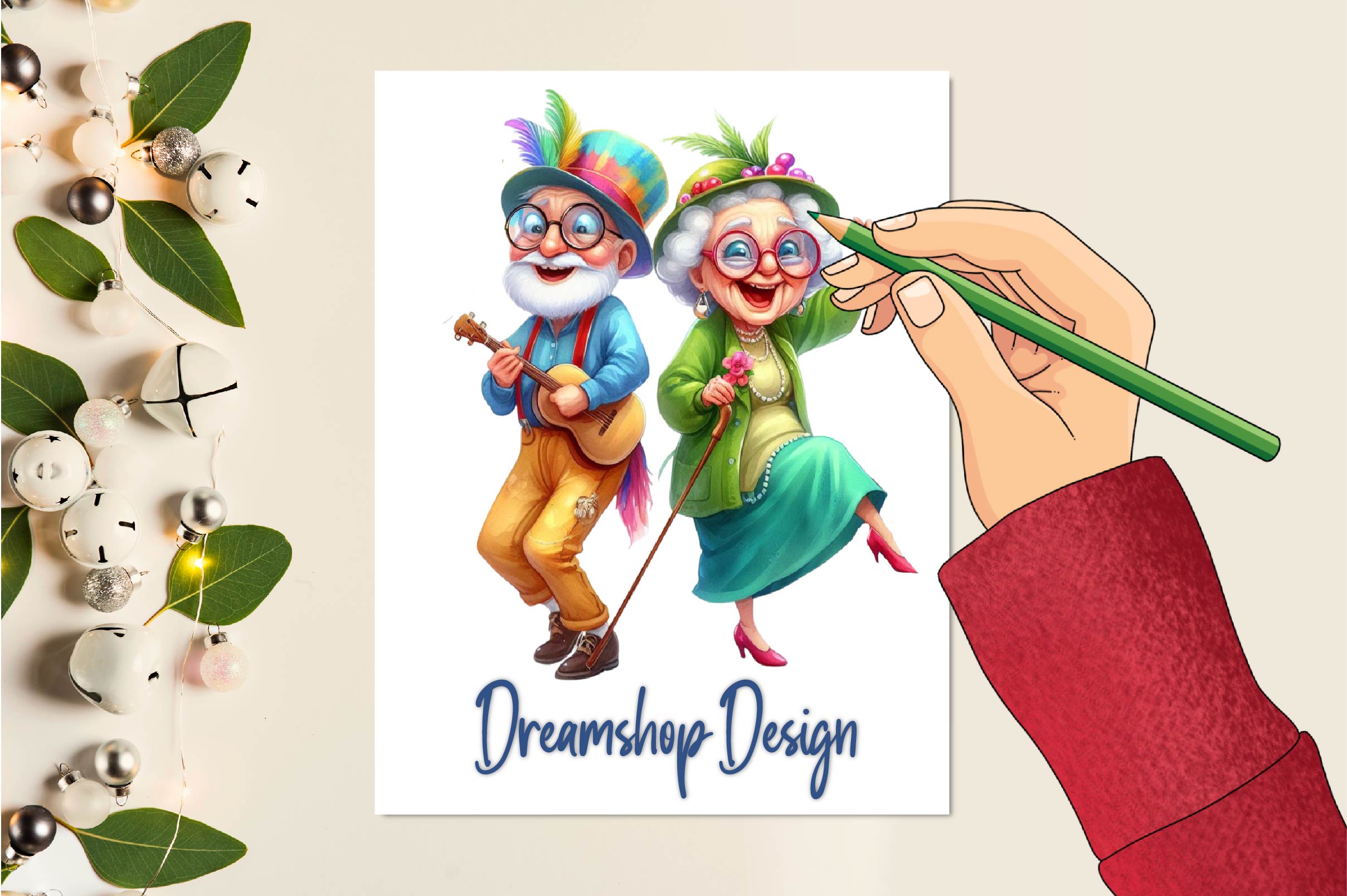 Funny Old Ladies Clipart Bundle