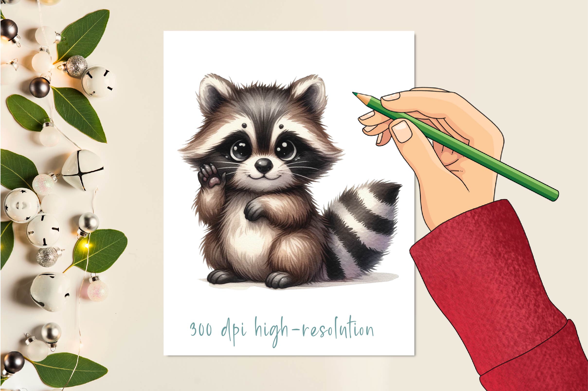 Silly Raccoon Clipart Bundle