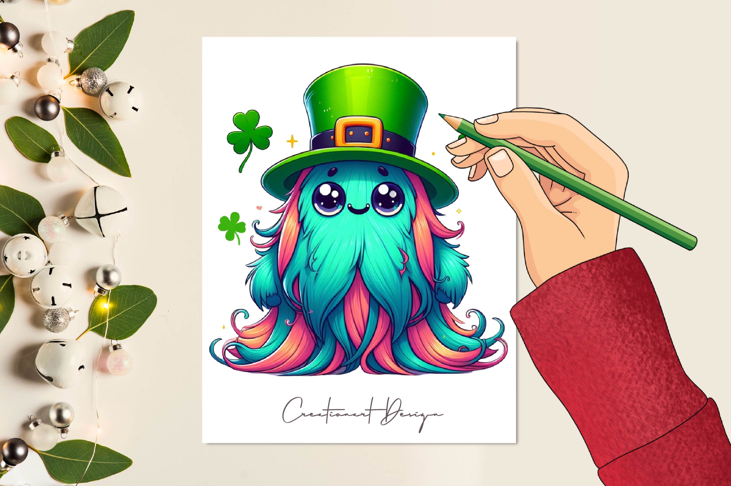 St Patrick Monsters Clipart Bundle