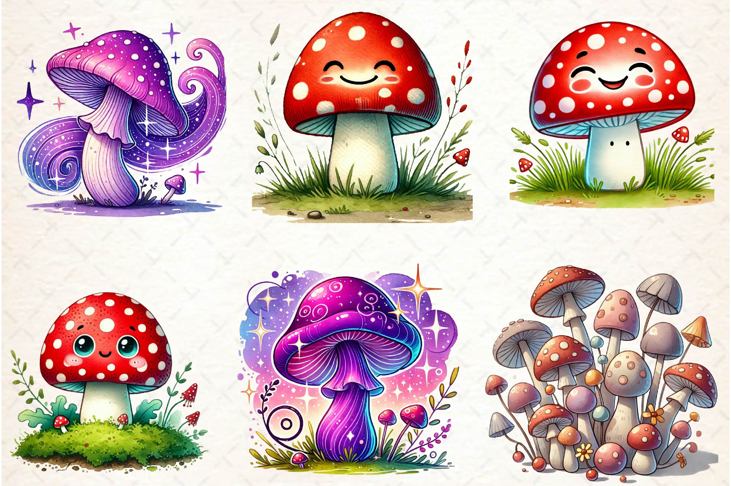 Mushroom Clipart Bundle