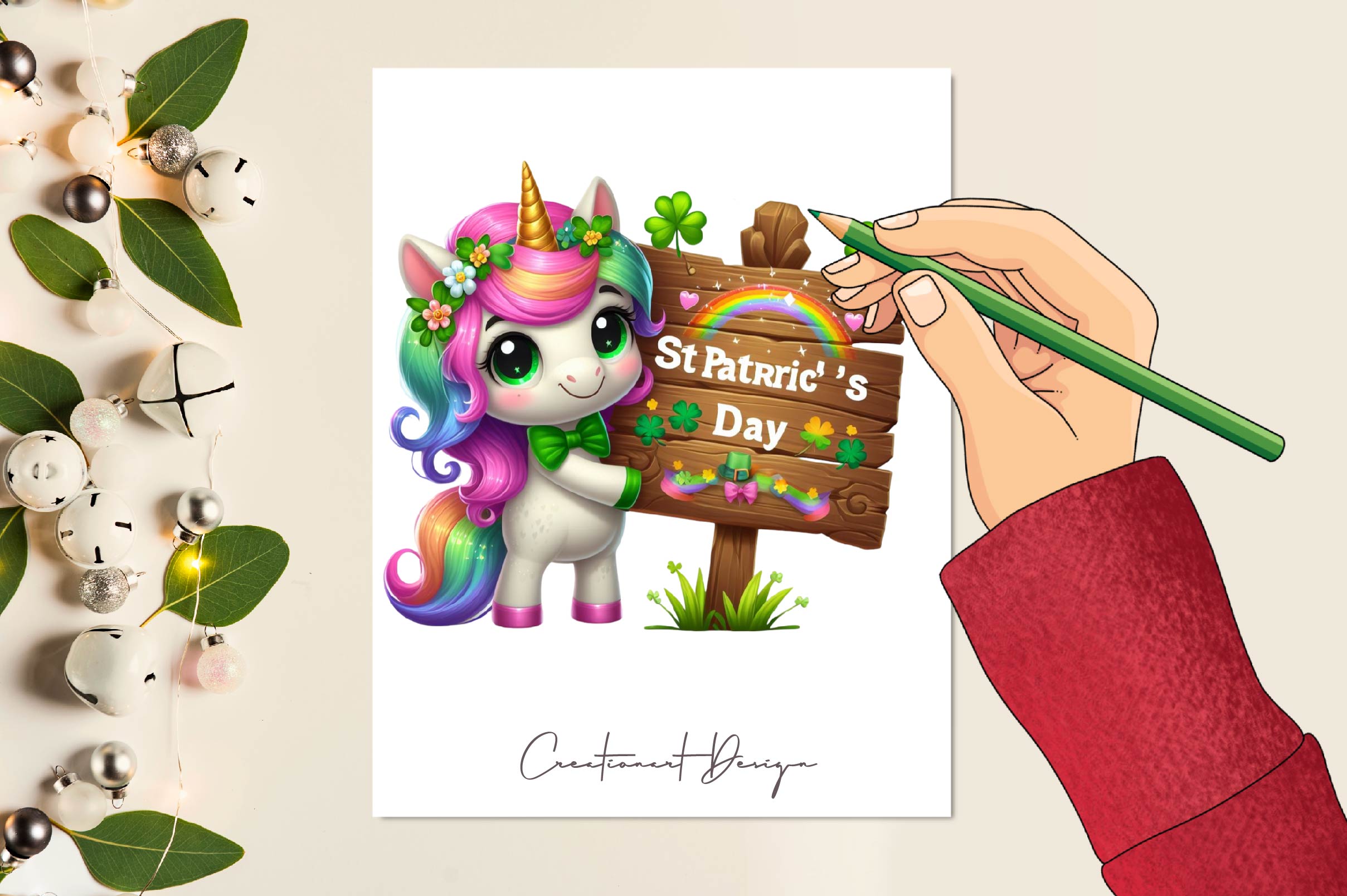 St Patrick'S Day Animals Clipart Bundle
