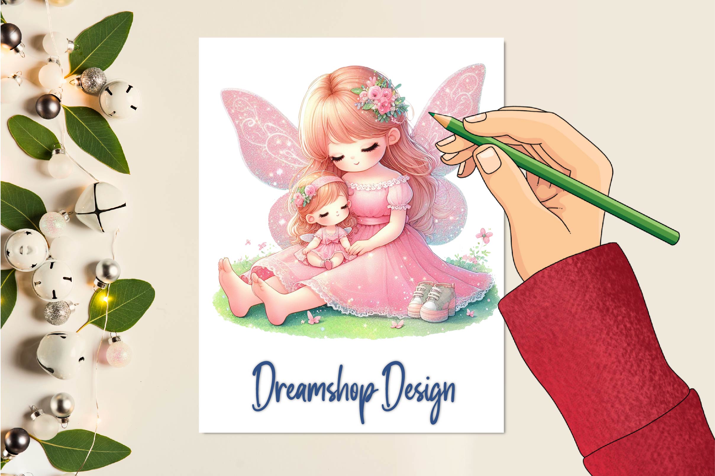Fairy Mom And Baby Clipart Bundle