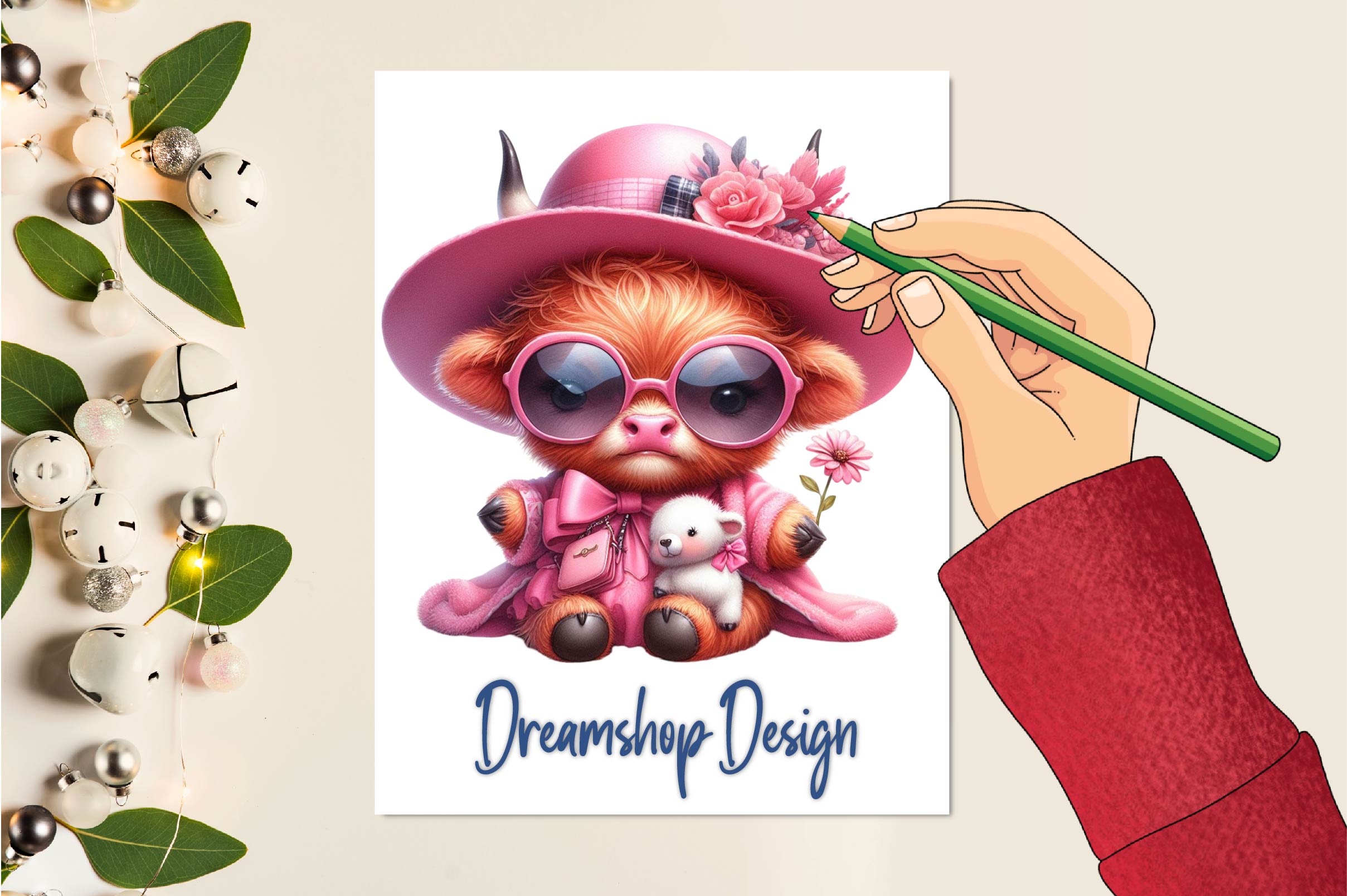 Cute Highland Cows Clipart Bundle