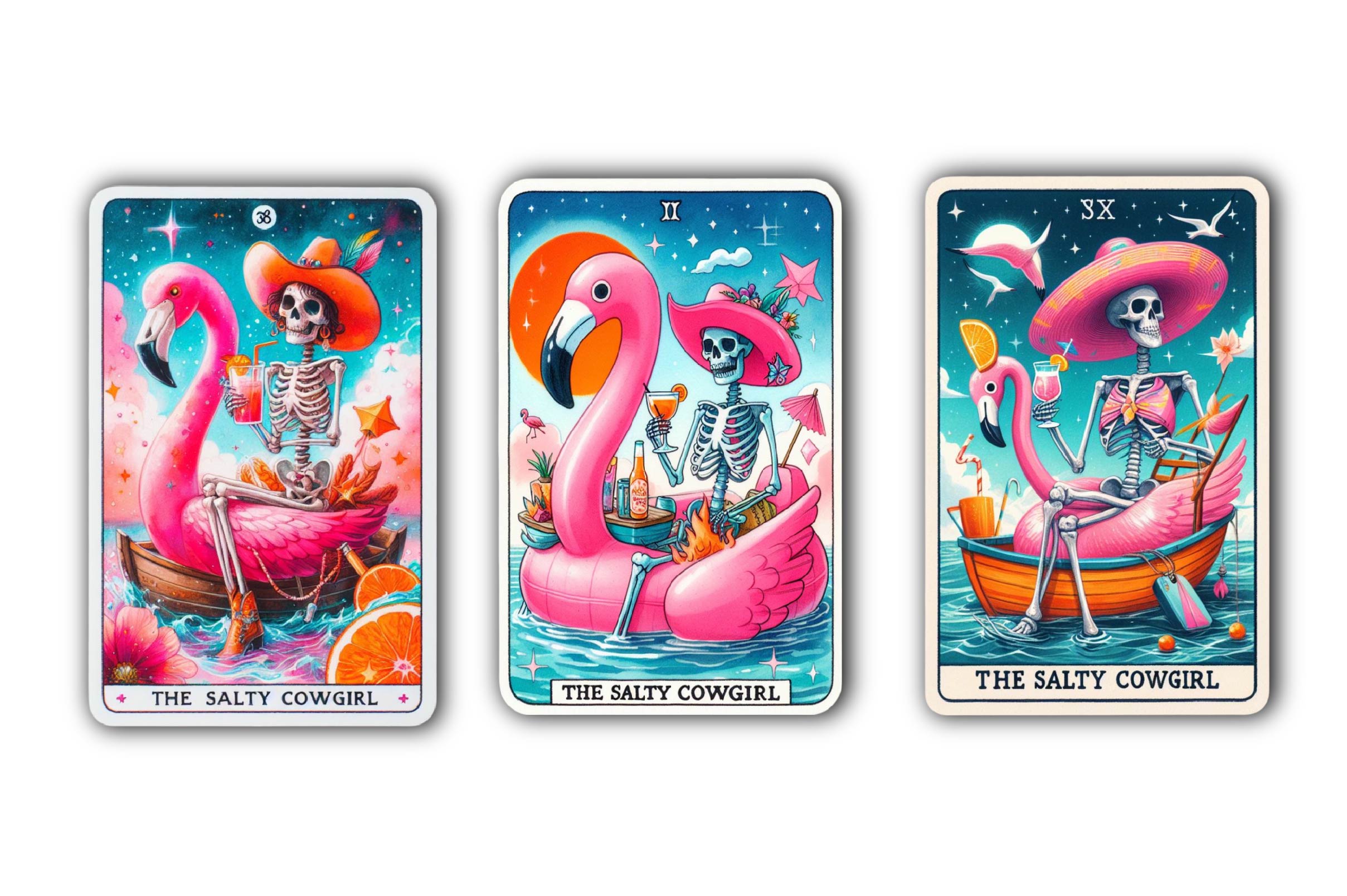 Salty Cowgirl Tarot Howdy Bitches Clipart Bundle