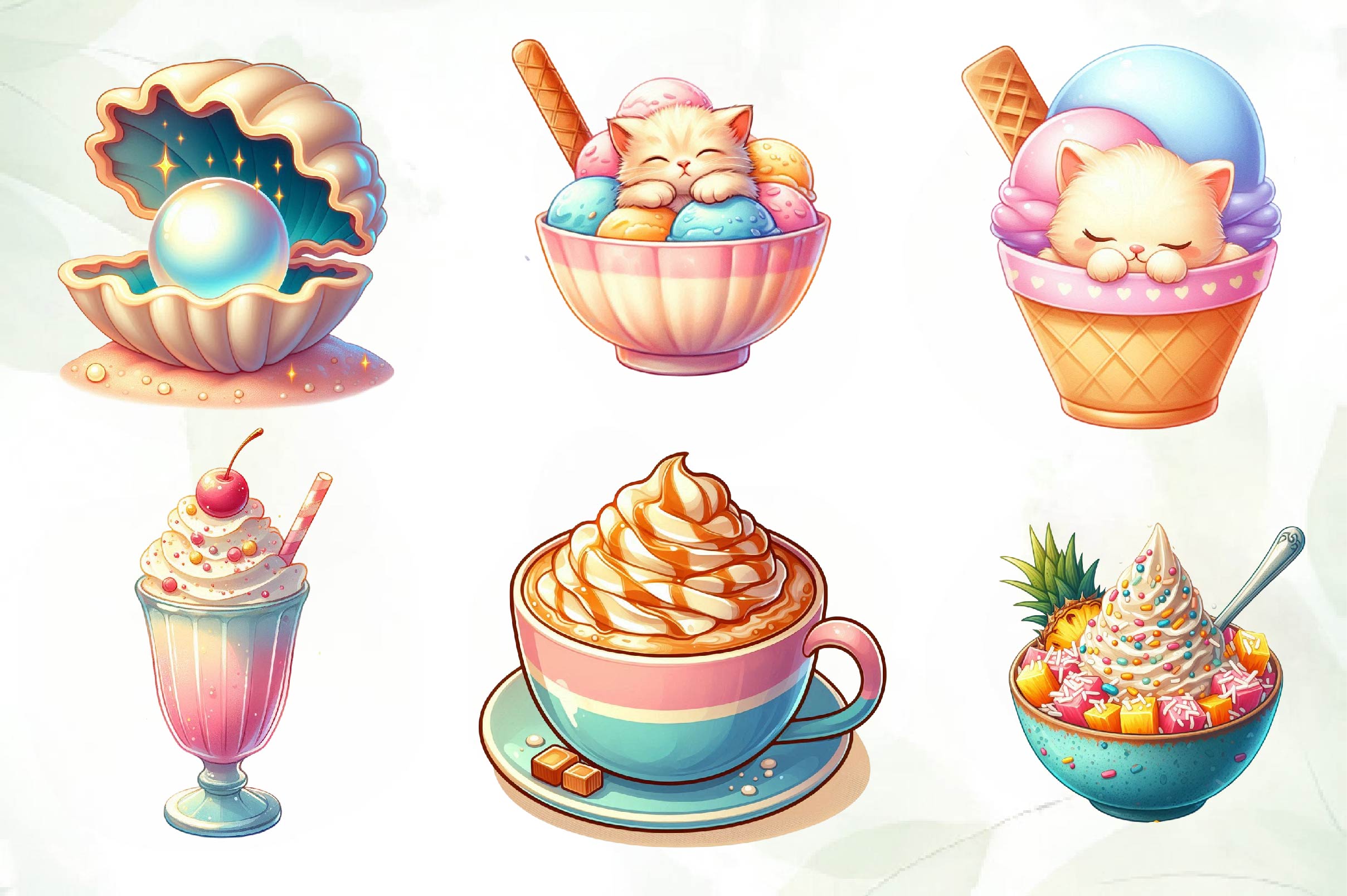 Creamy Summer Clipart Bundle
