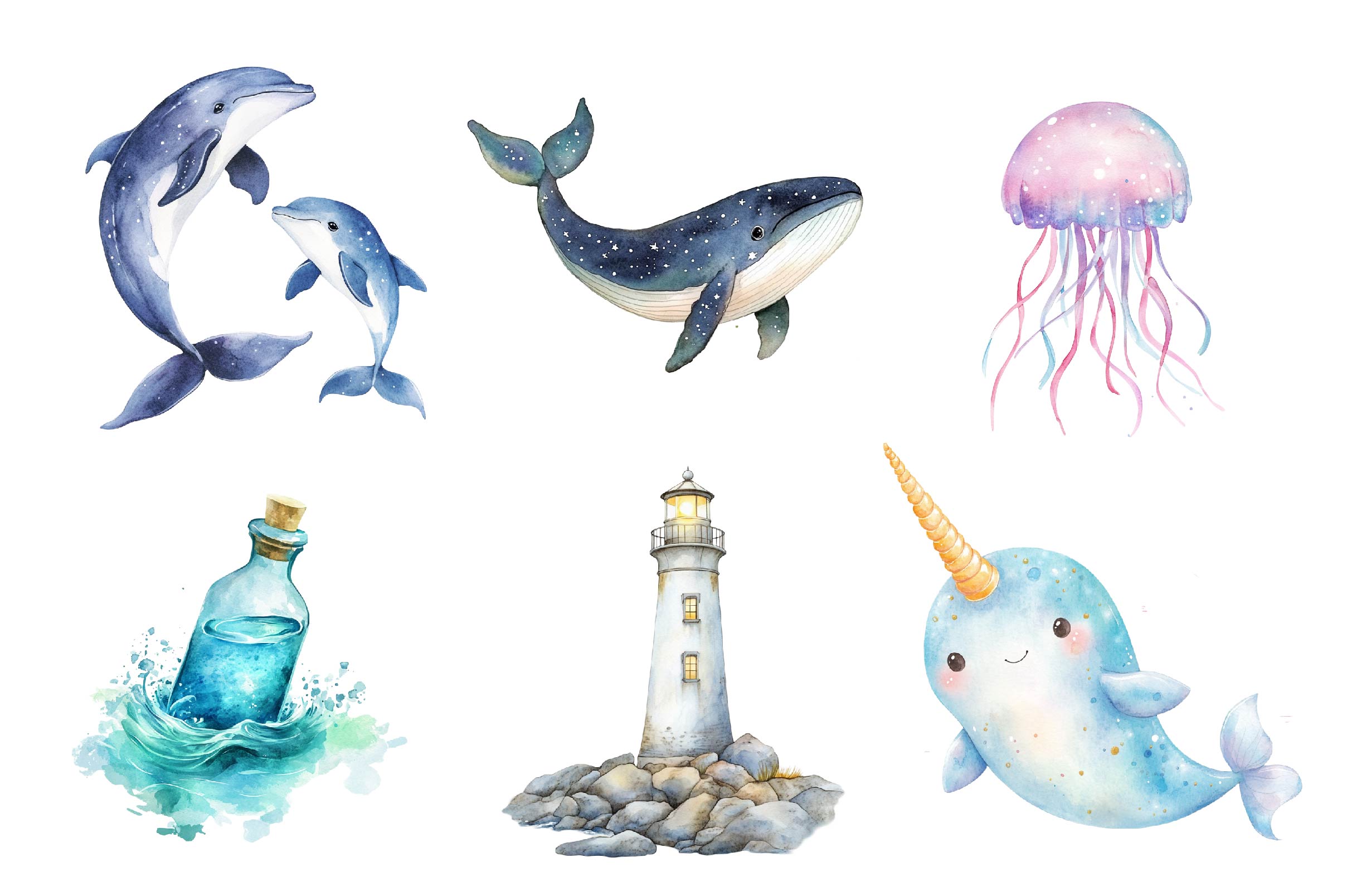Adventure At Sea Nursery Clipart Bundle