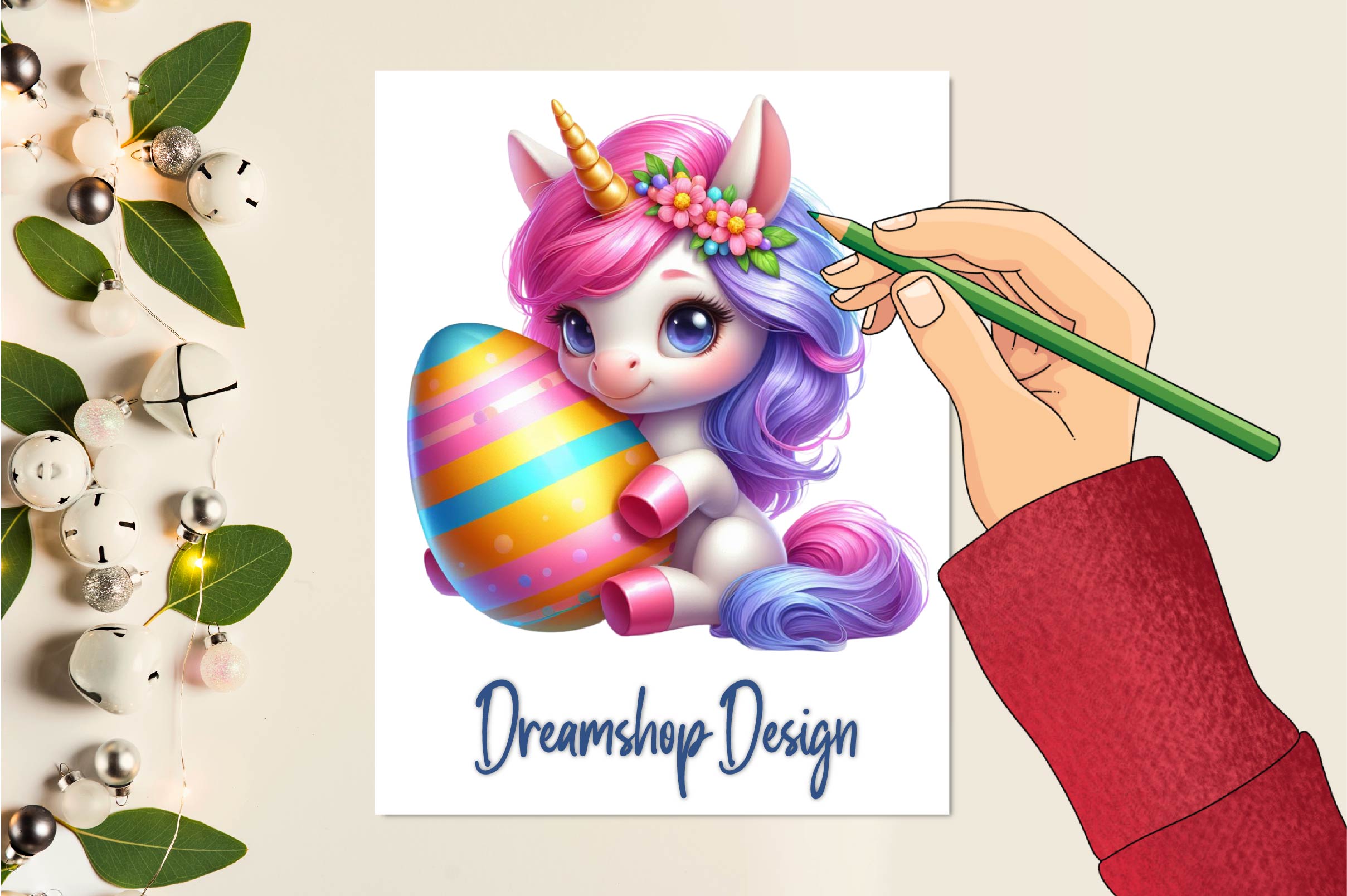 Cute Unicorn Clipart Bundle 4