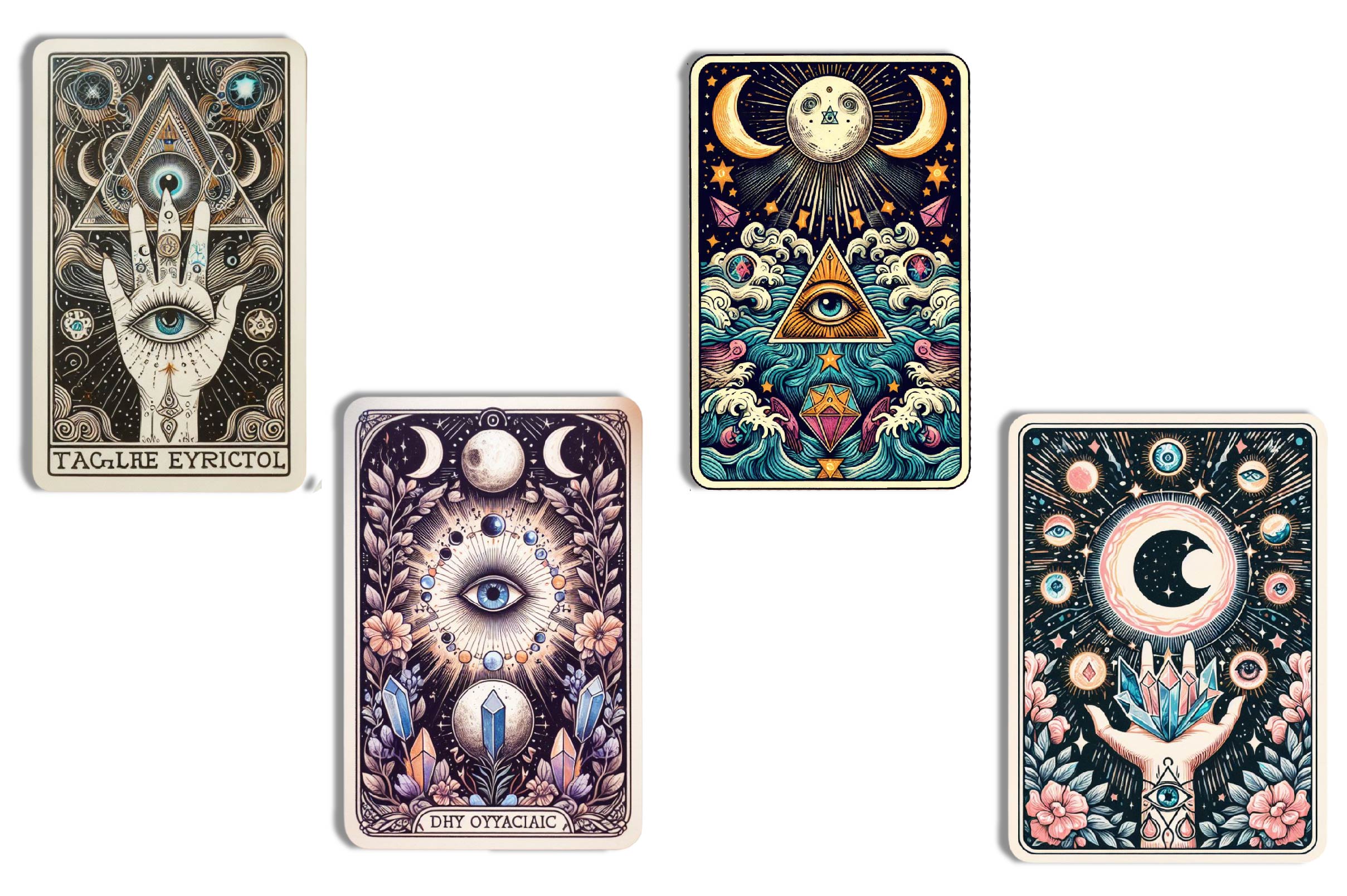 Magic And Celestial Tarot Card Clipart Bundle
