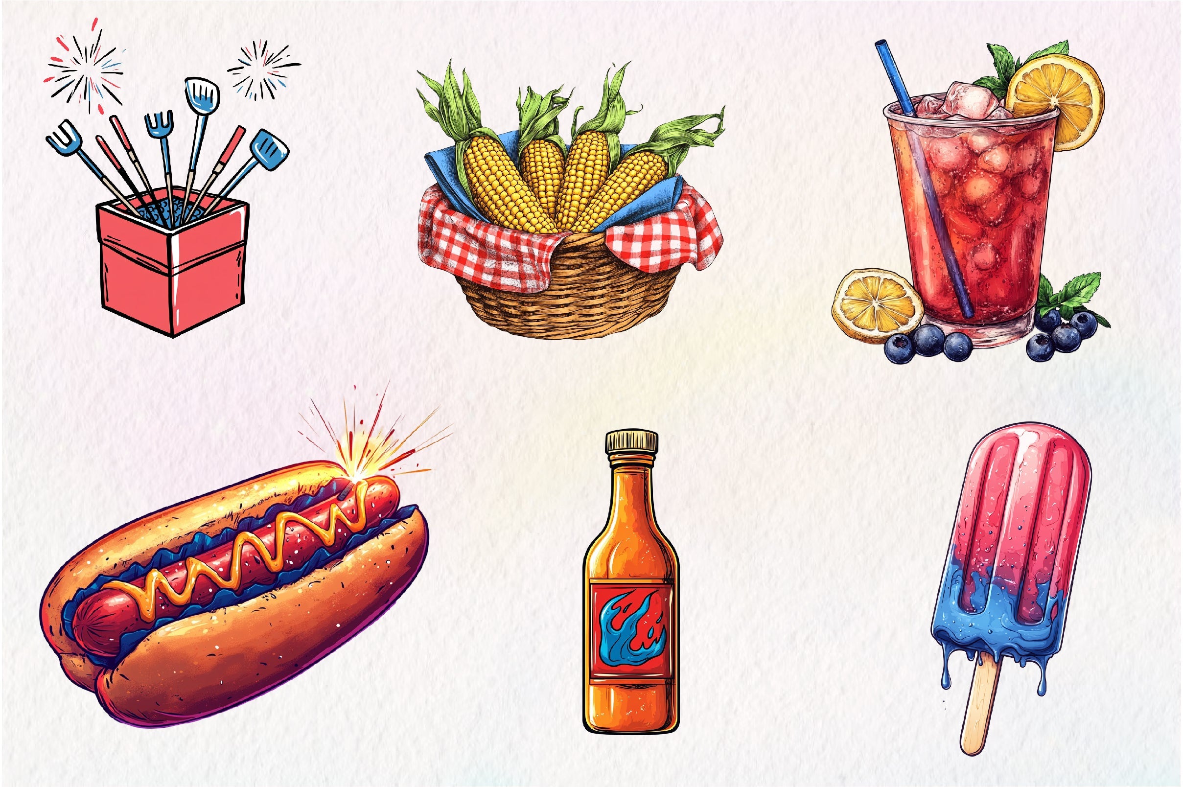Summer BBQ Party Clipart Bundle