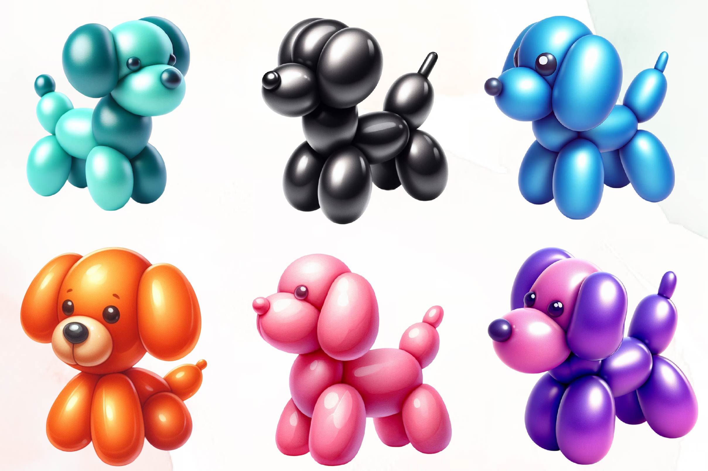 Funny Balloon Dog Clipart Bundle