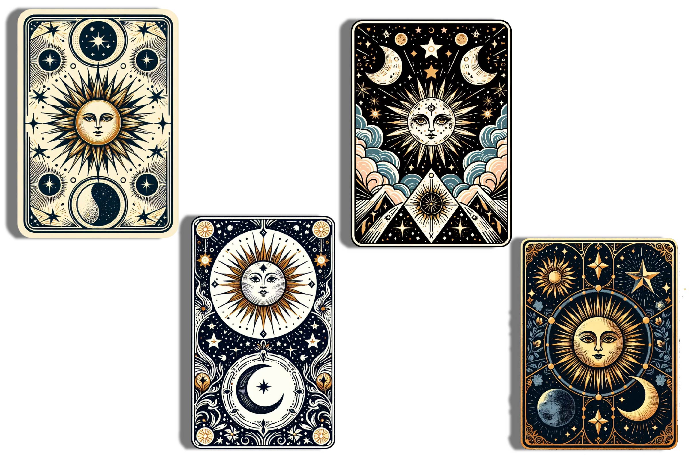 Magic And Skeleton Tarot Card Clipart Bundle