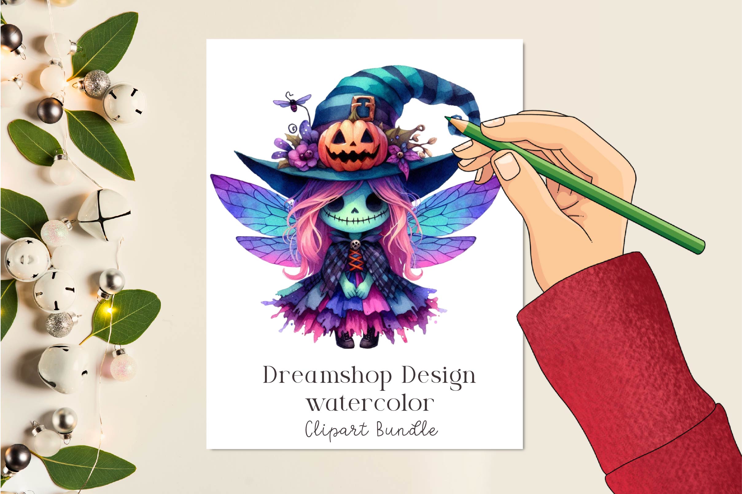 Halloween Scary Fairy Clipart Bundle