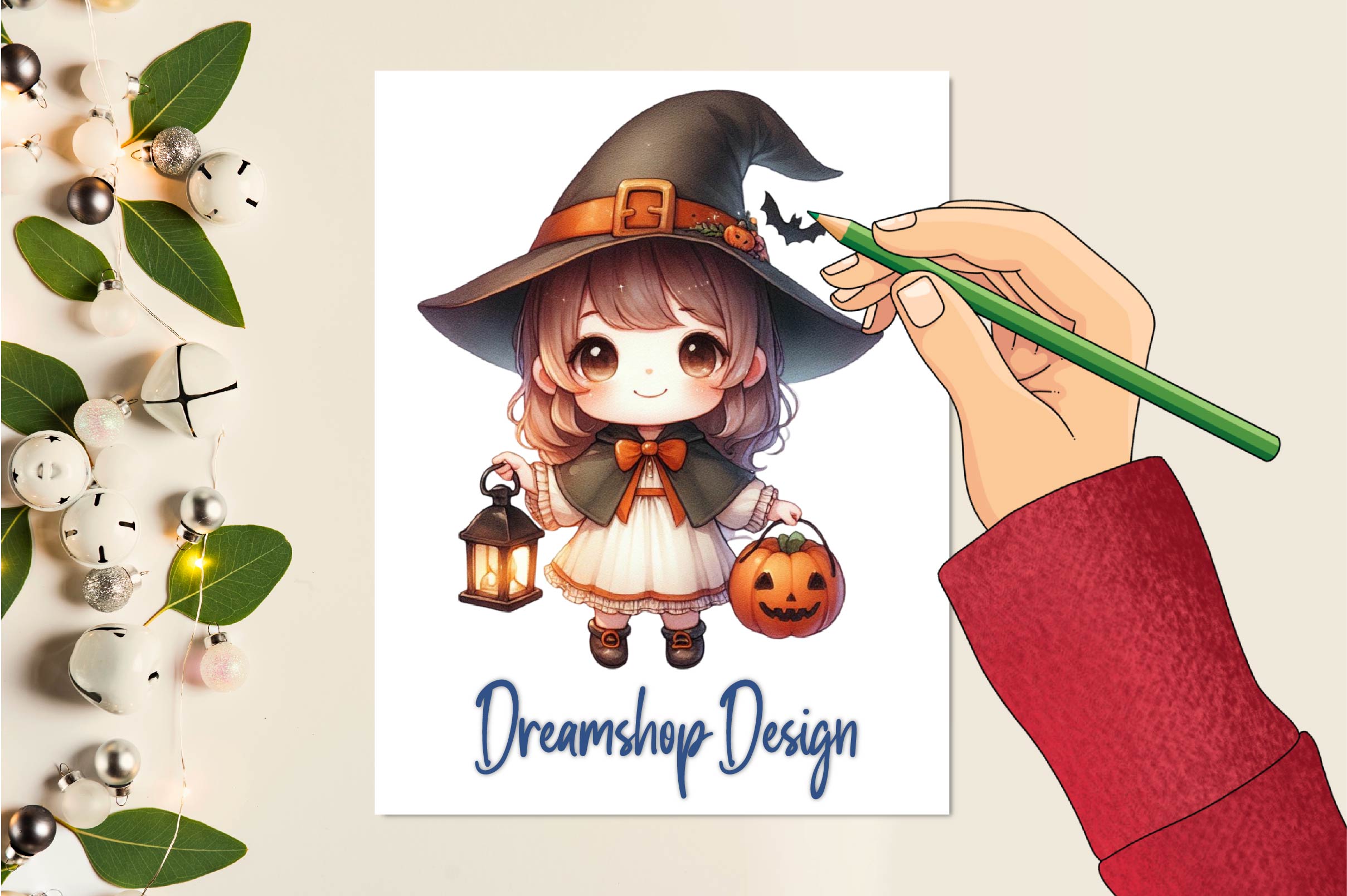 Cute Little Witch Clipart Bundle
