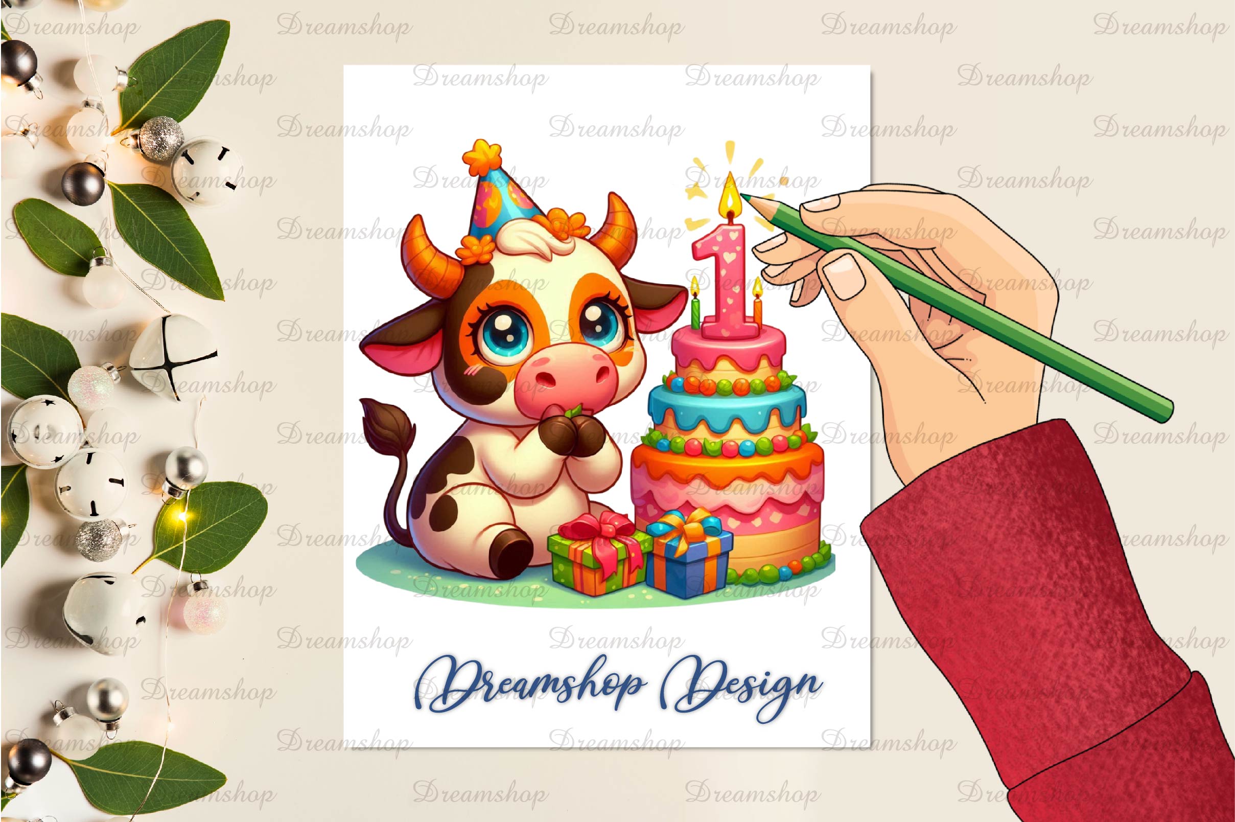 14 Cute Birthday Animals Clipart Bundle