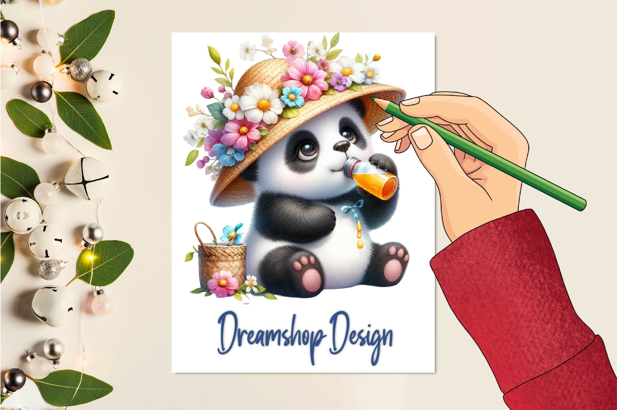 Baby Animals Drinking Clipart Bundle