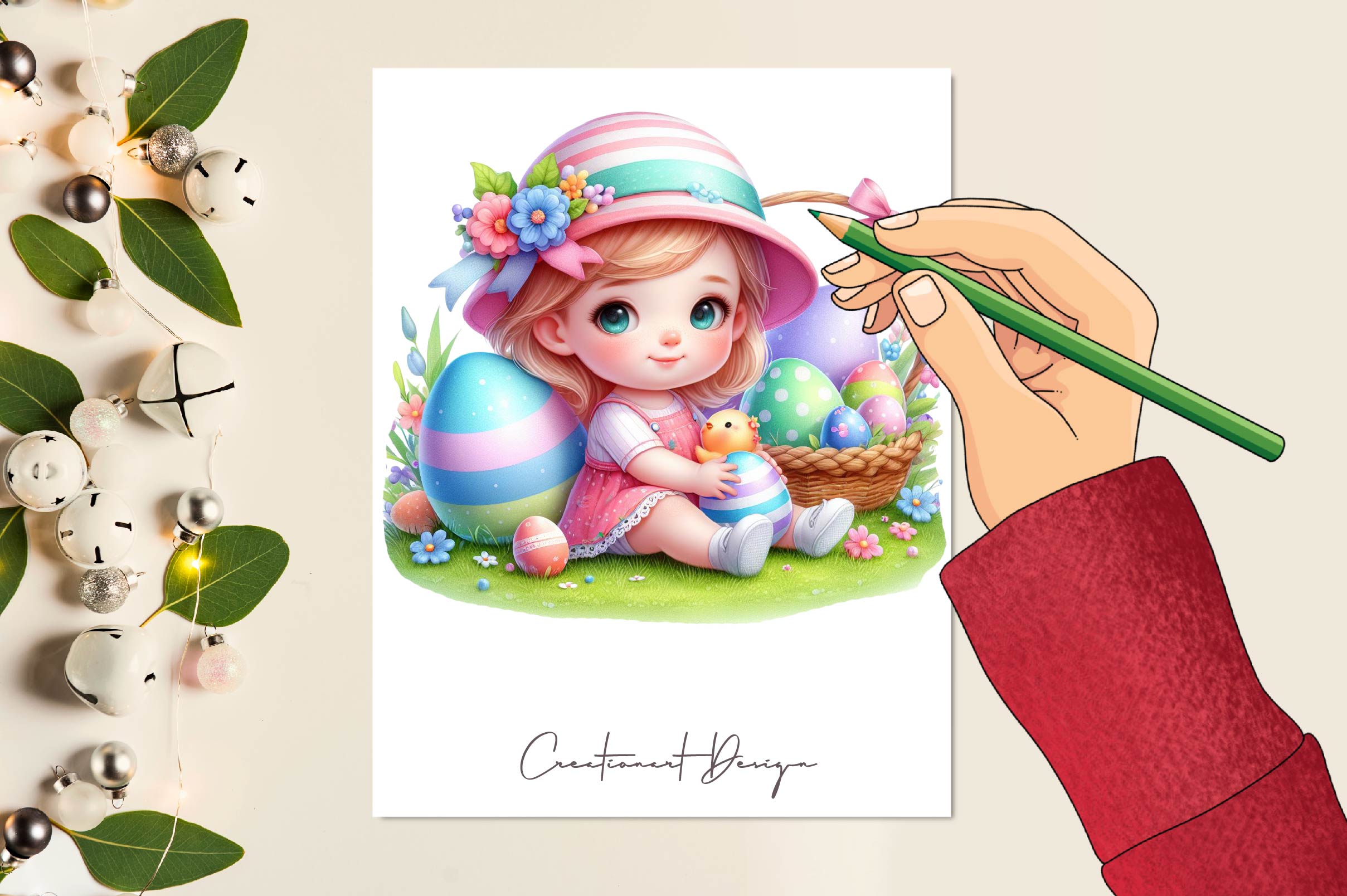 Easter Girl Clipart Bundle 1
