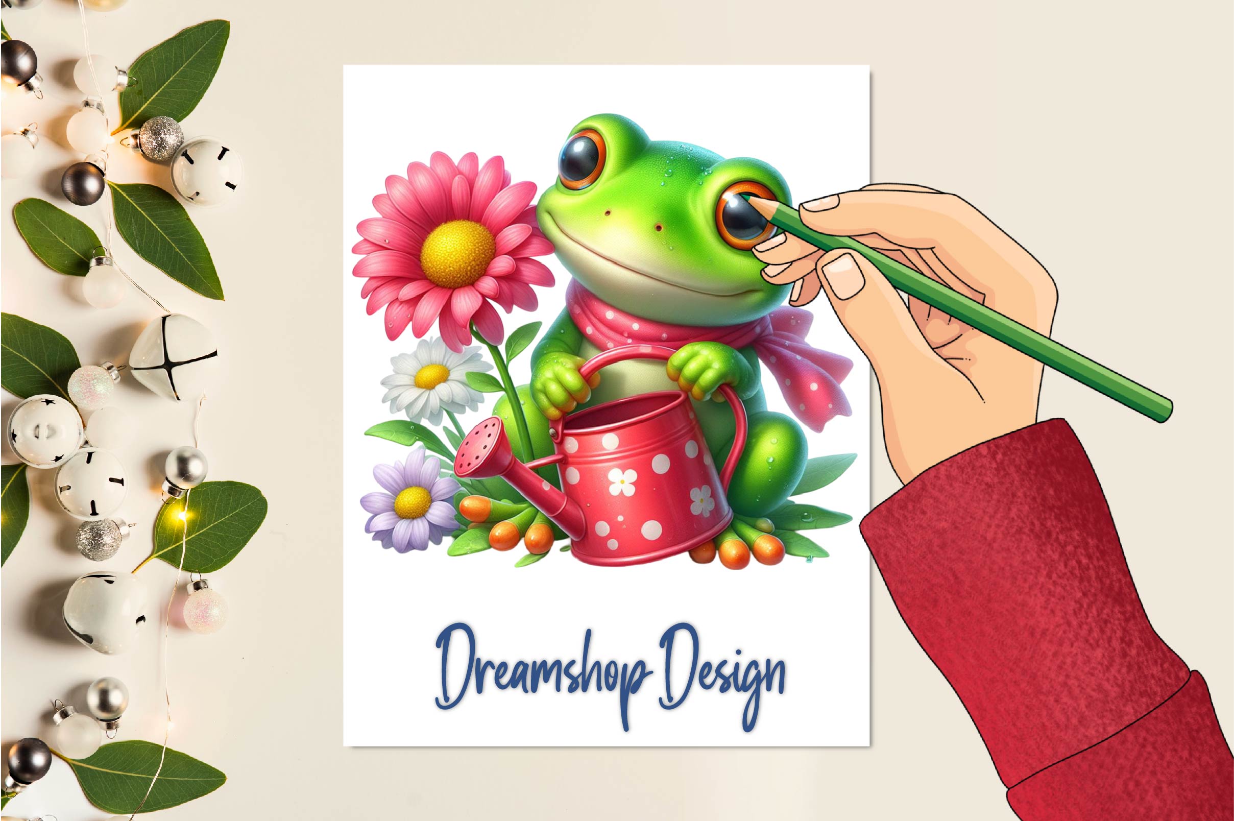 Funny Cute Frog Clipart Bundle