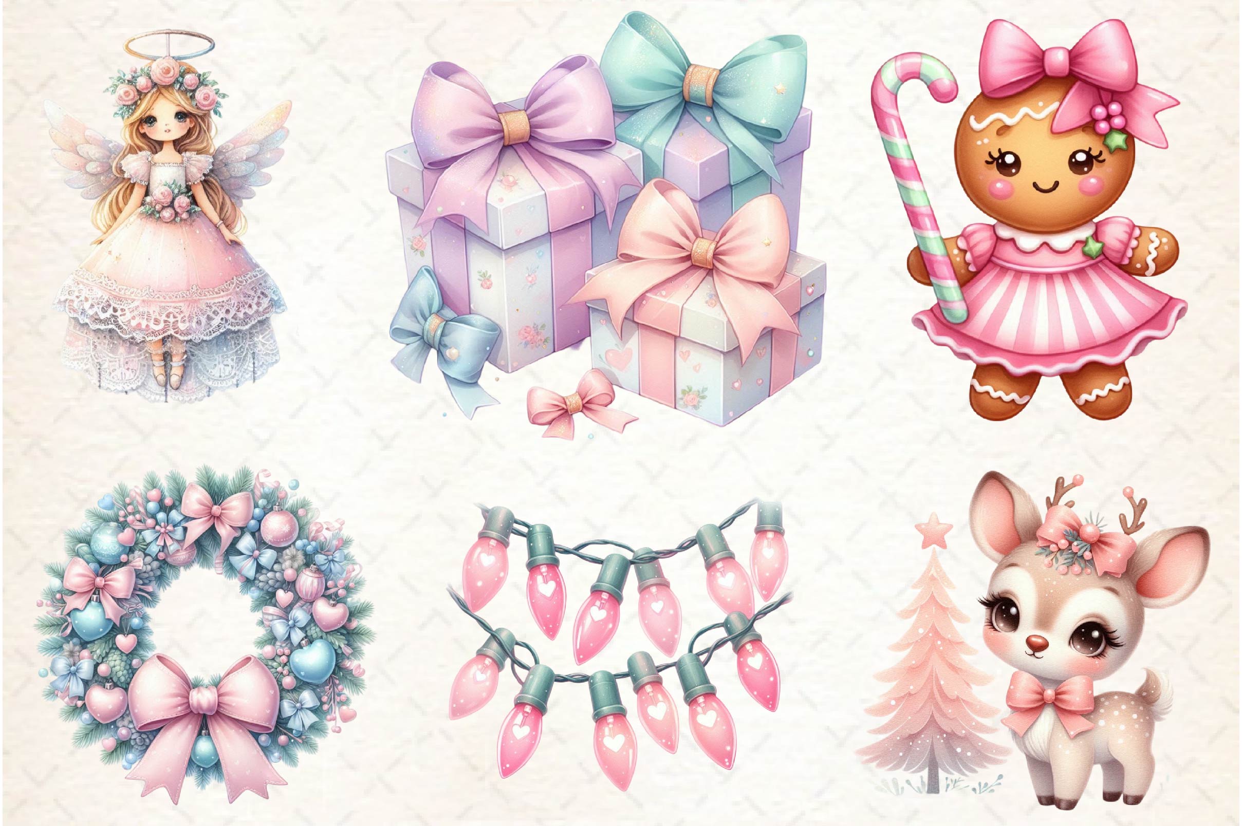 Coquette Christmas Clipart Bundle 1