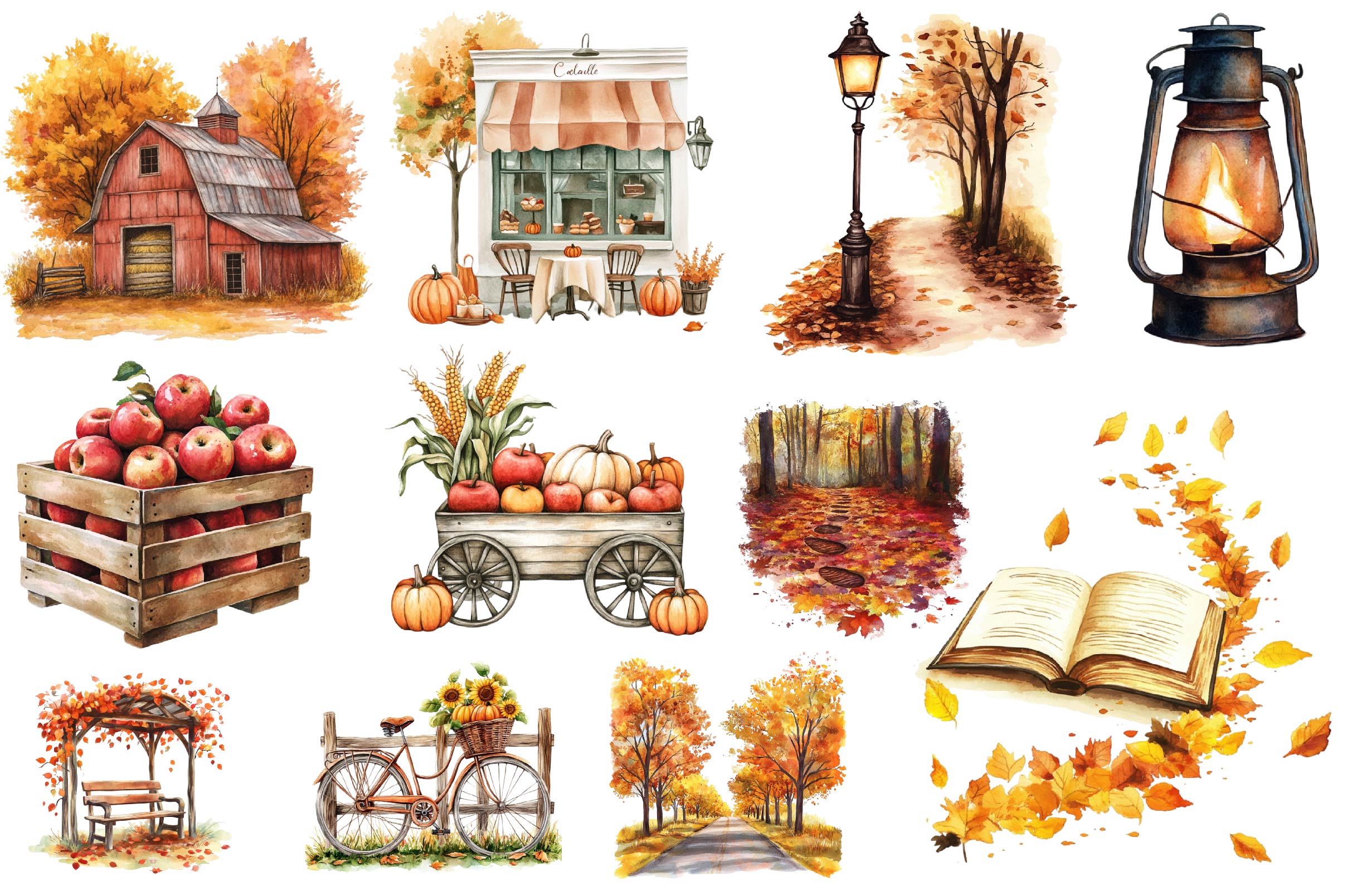 Autumn Clip Art Clipart Bundle
