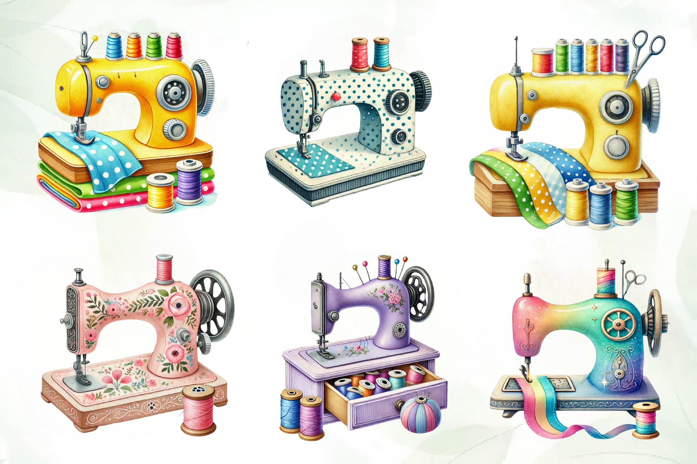Sewing Machine Clipart Bundle