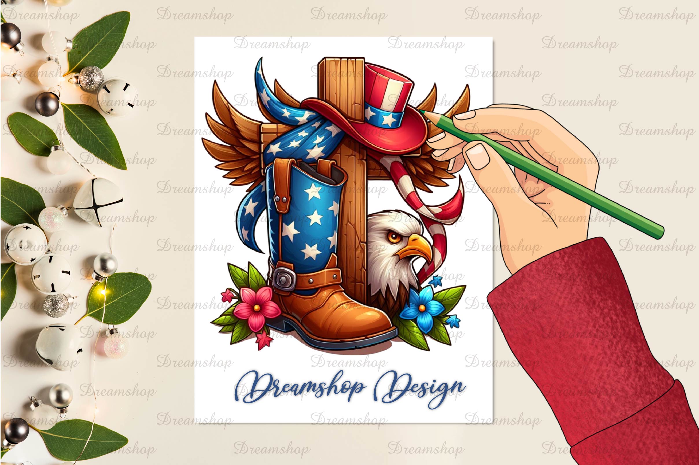 Memorial Day Cross Clipart Bundle