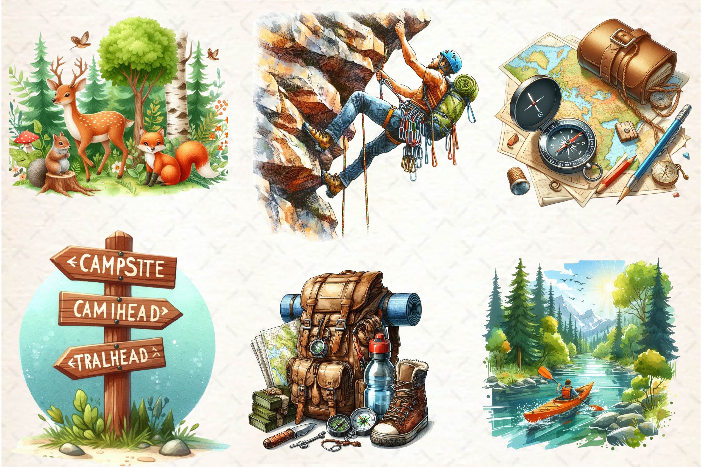 Outdoor Adventure Clipart Bundle