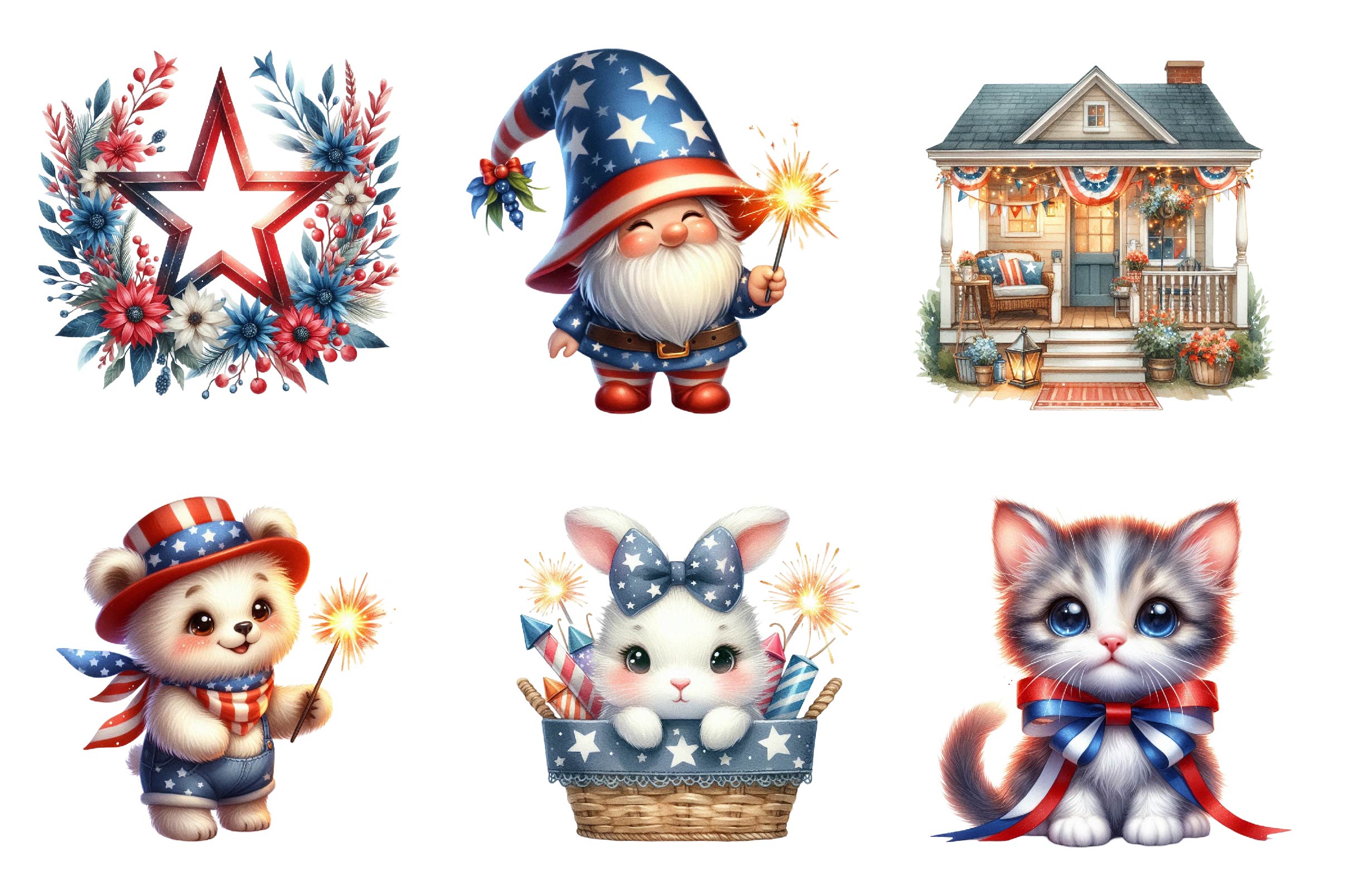 4th Of July Clipart Bundle 1