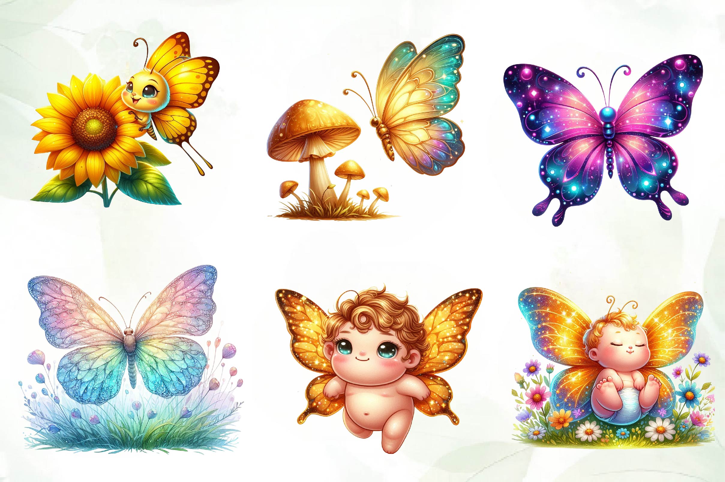 Adorable Butterfly Clipart Bundle