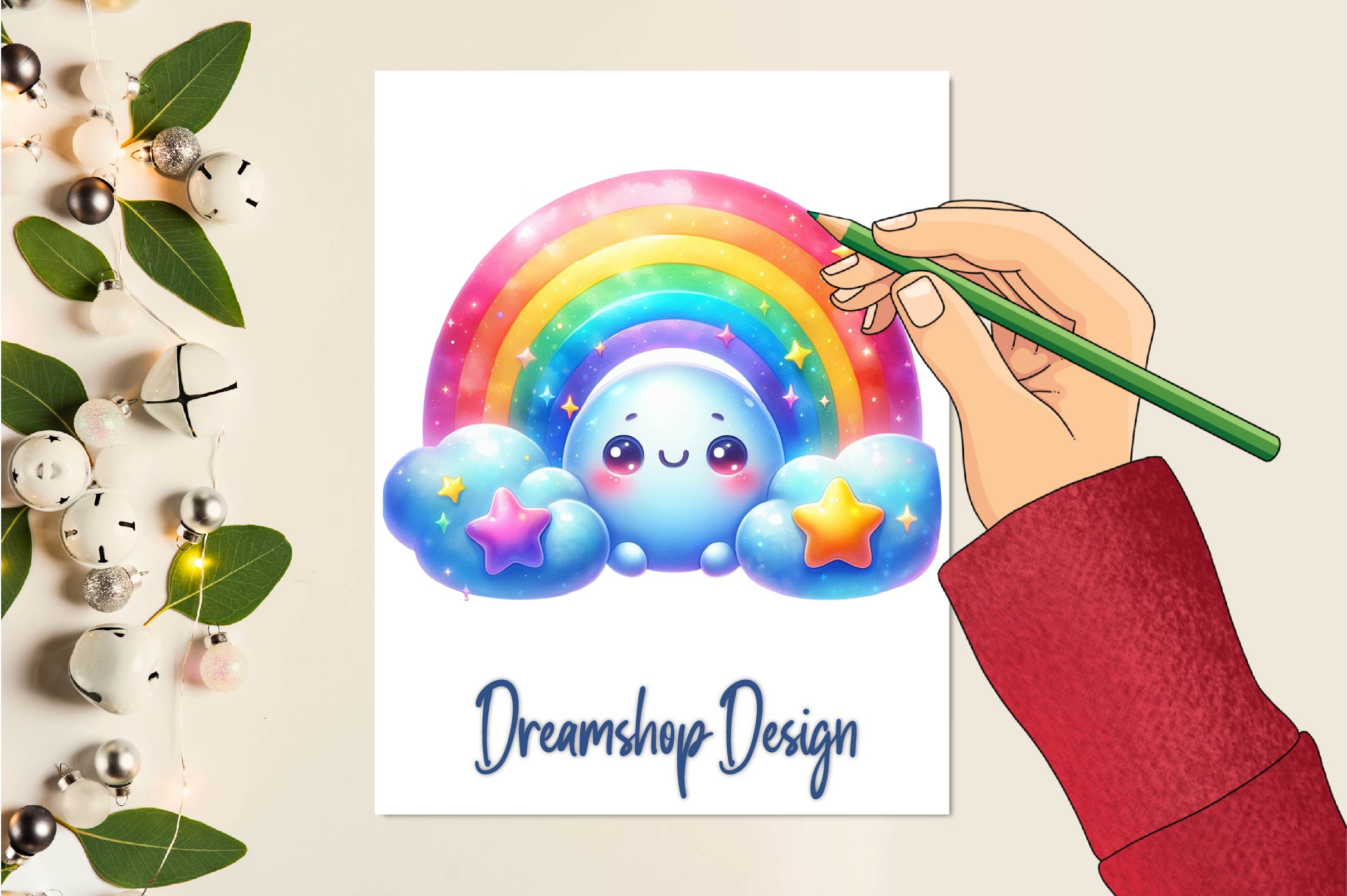 Cute Rainbow Clipart Bundle