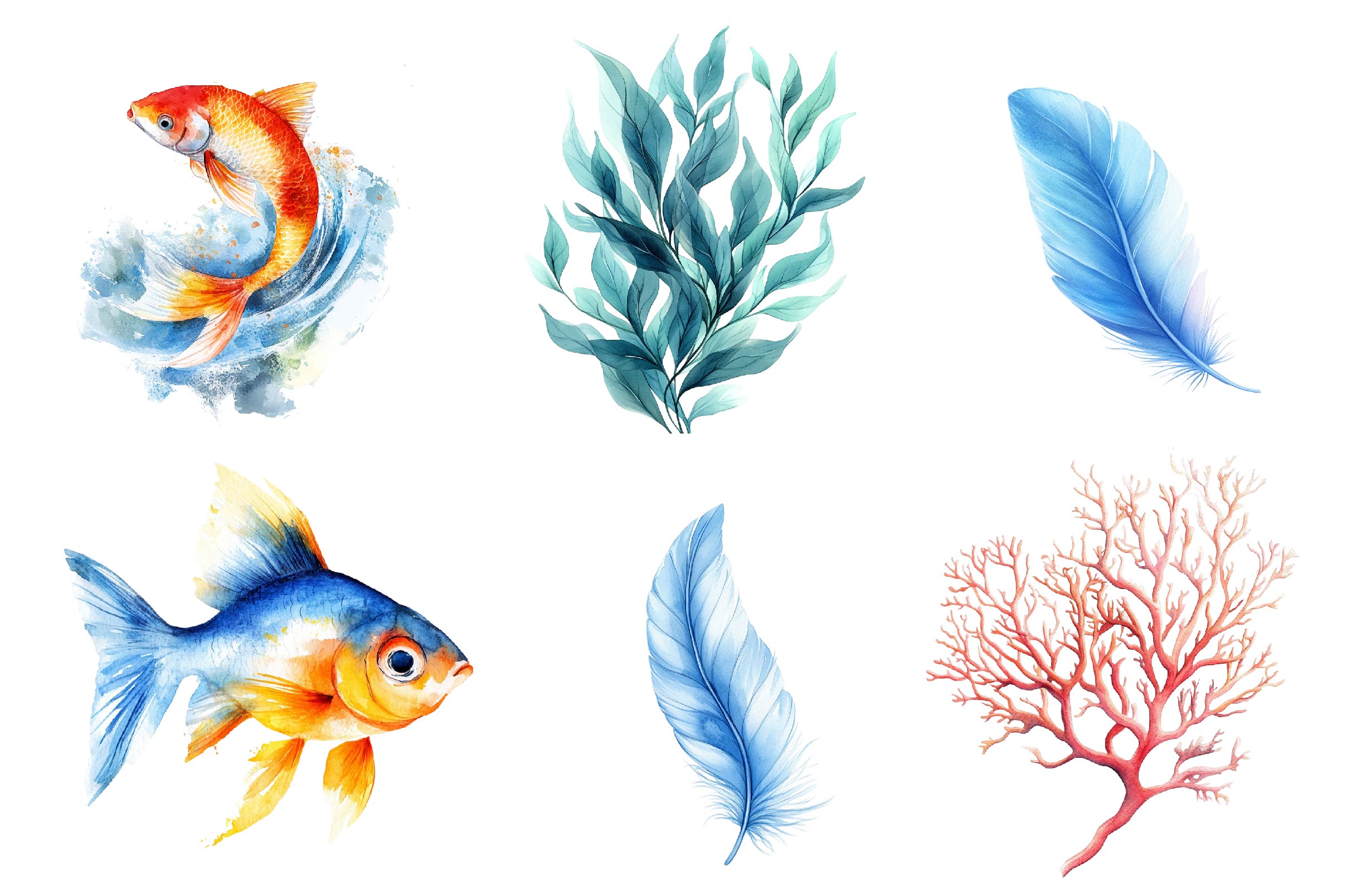 Minimalist Sea Clipart Bundle 2