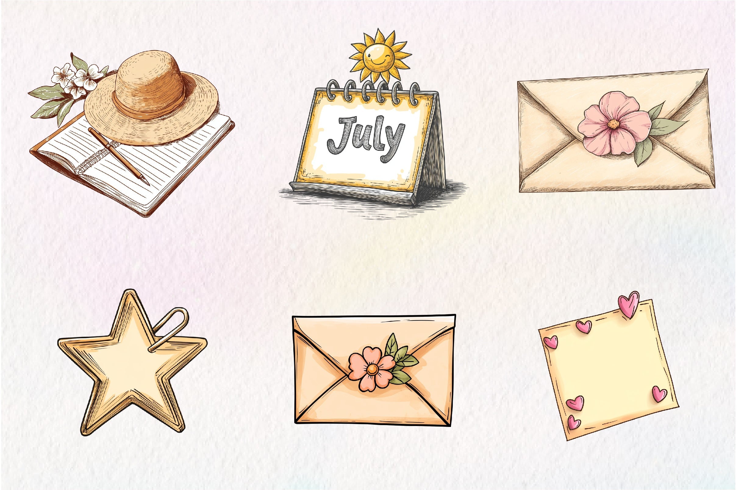 Summer Planner Clipart Bundle