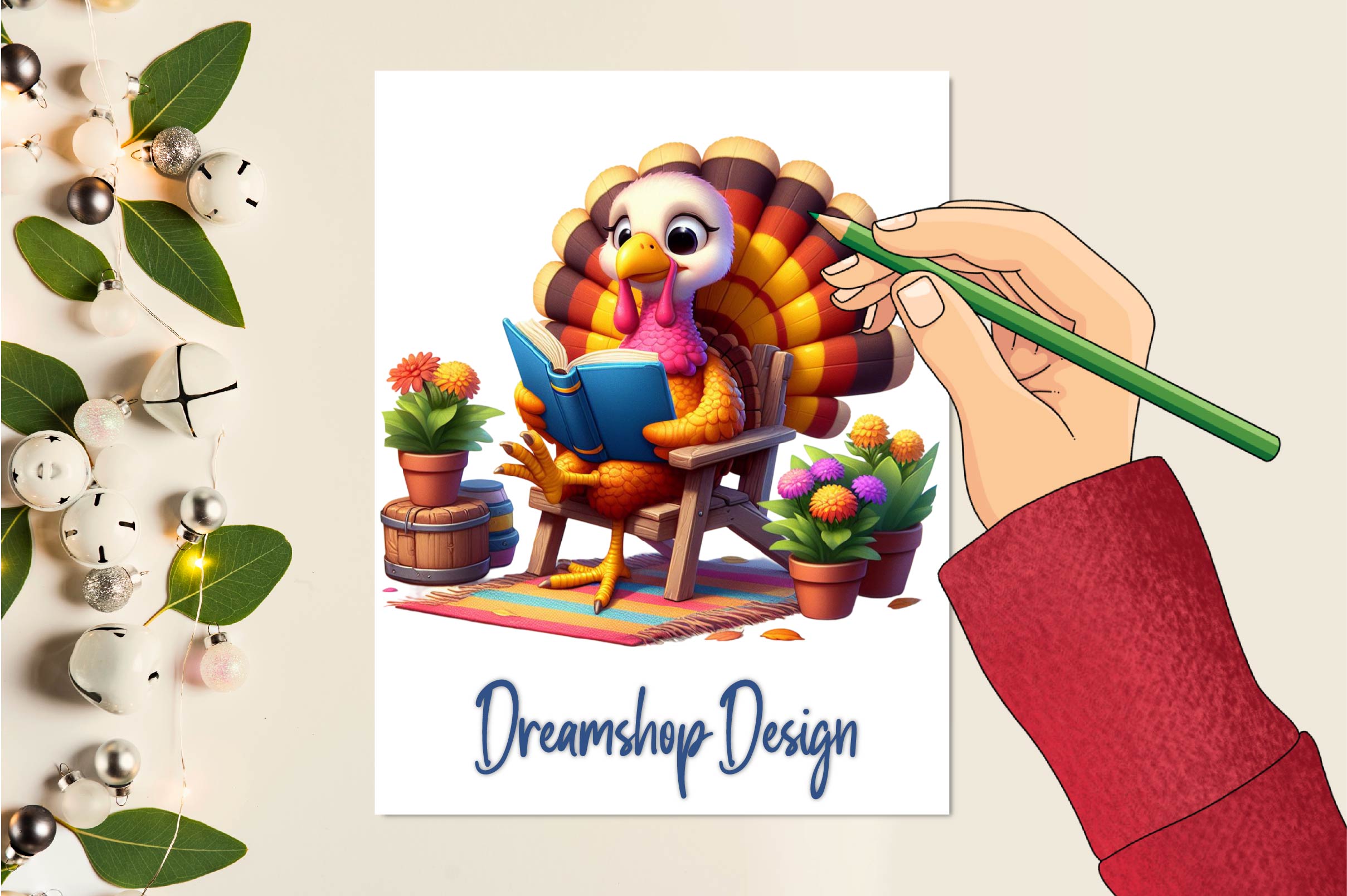 Cute Turkey Clipart Bundle