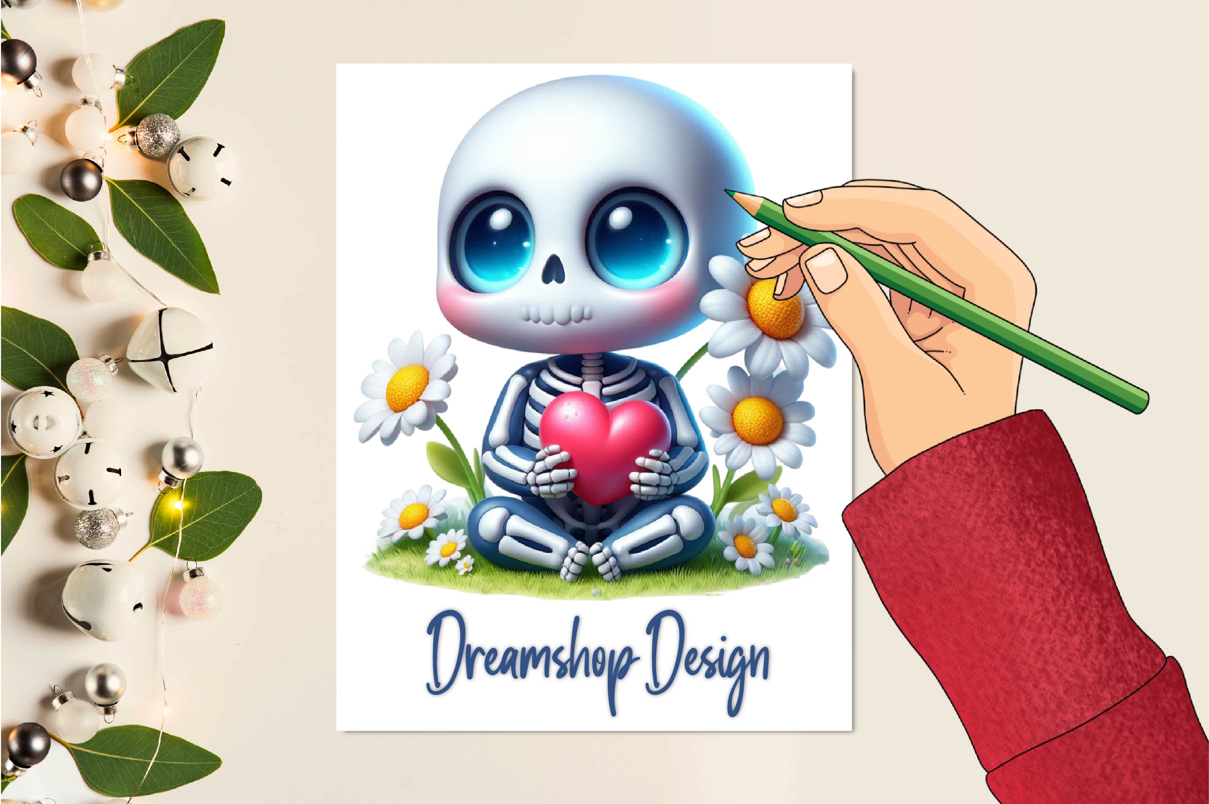 Spring Skeleton Clipart Bundle