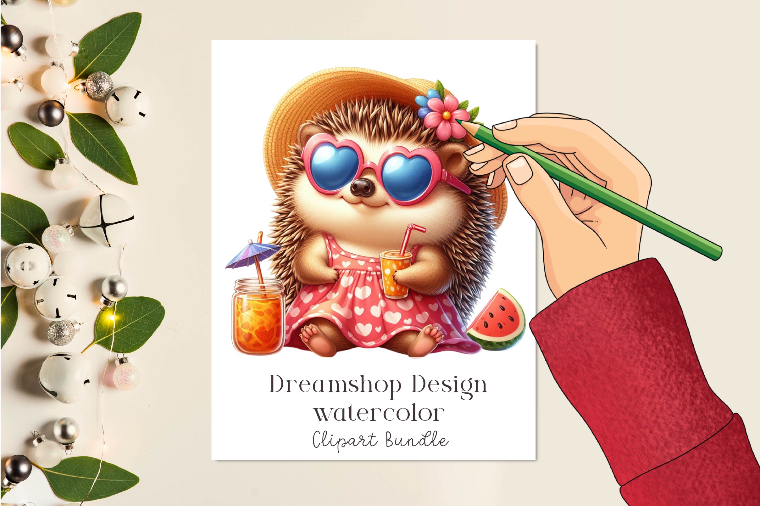 Christmas Ornament Cuttable Design Clipart Bundle 8