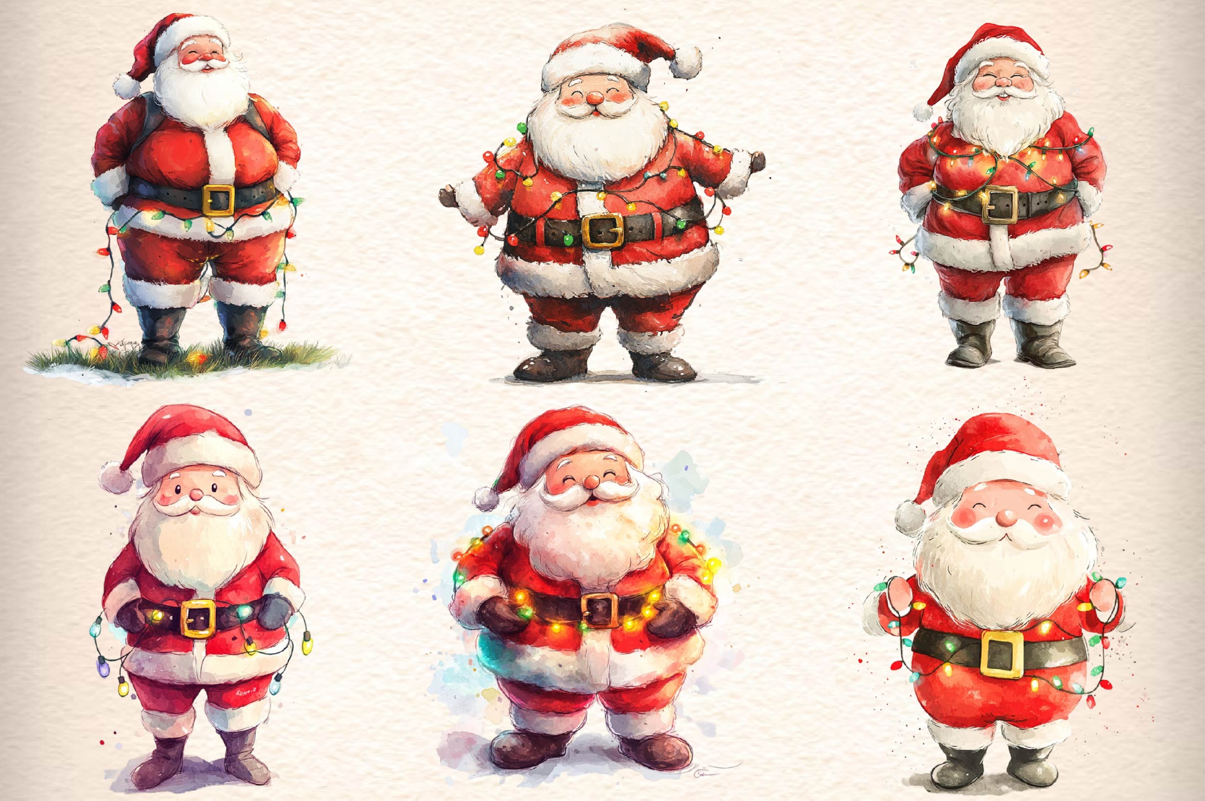 Santa Claus Clipart Bundle