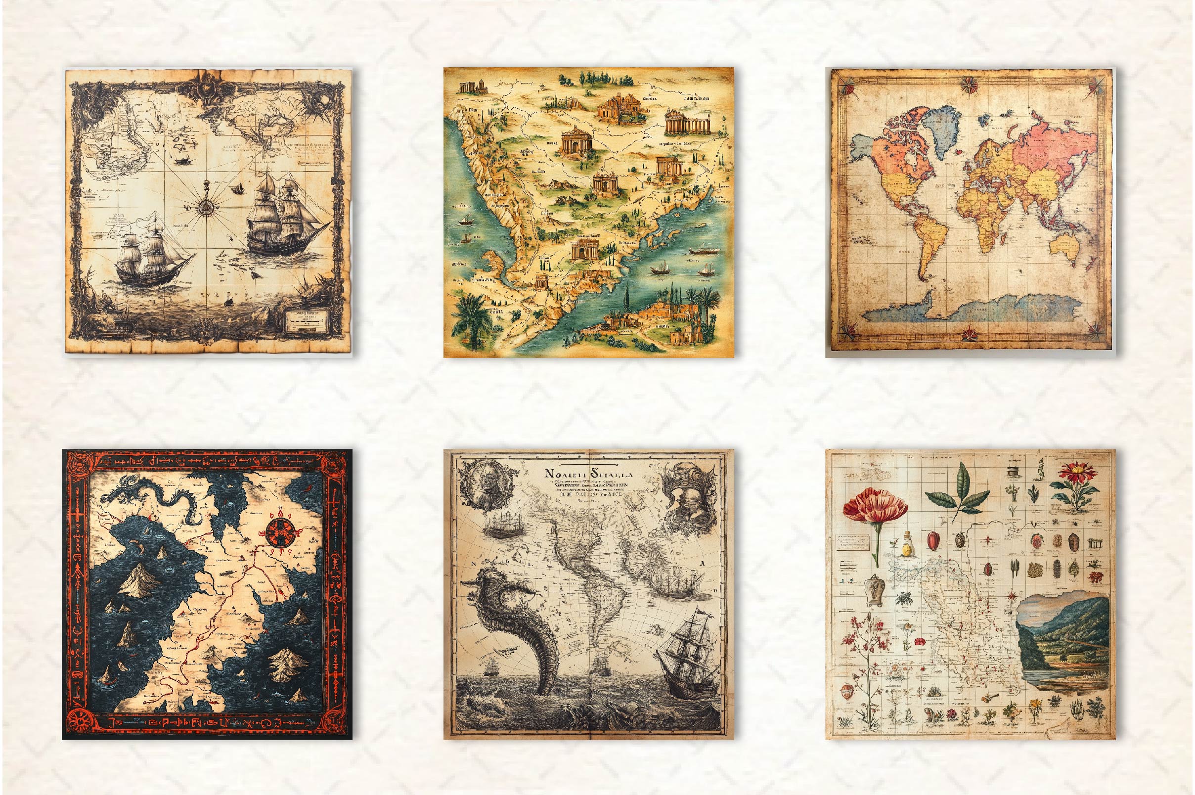 Antique Maps Digital Paper