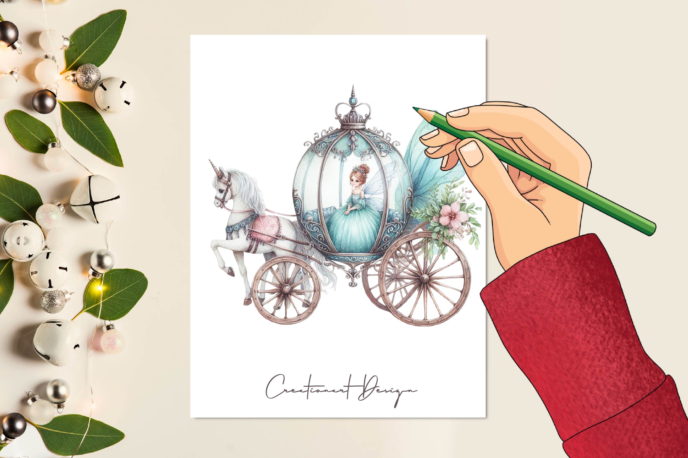 Fairy Carriage Clipart Bundle