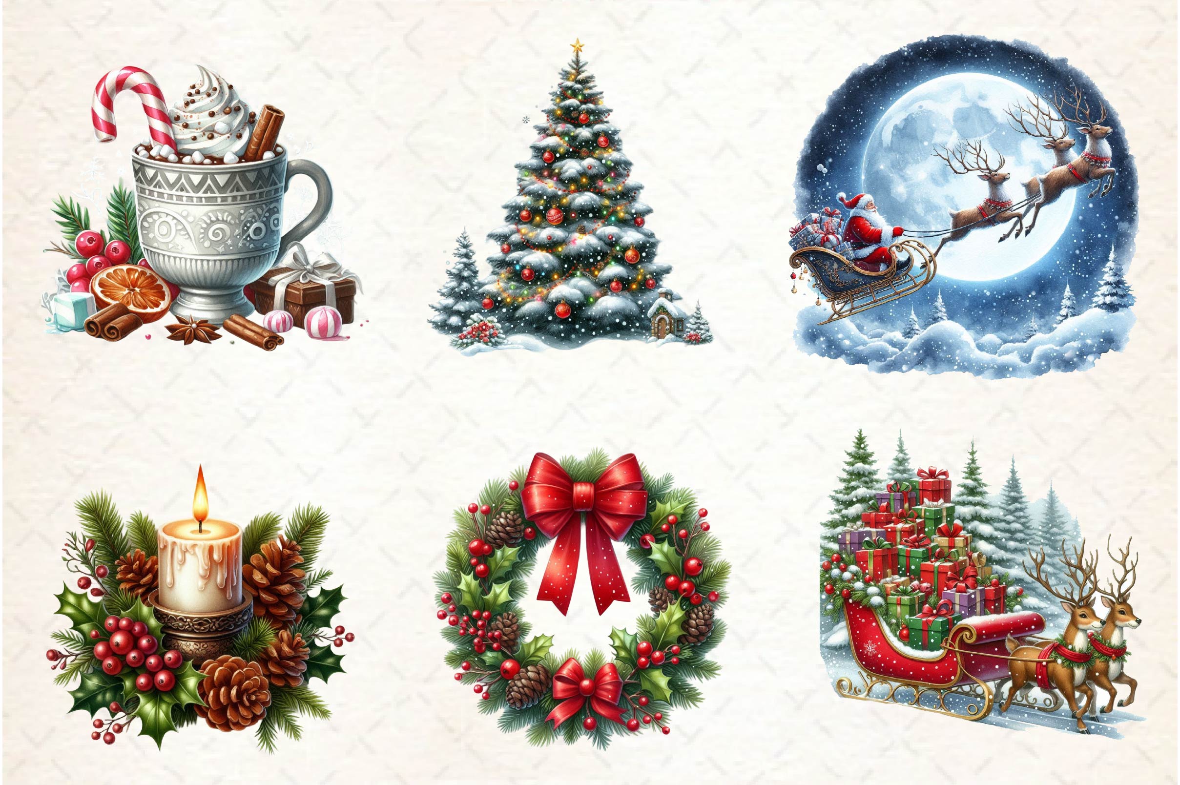 Winter Holiday Clipart Bundle 1