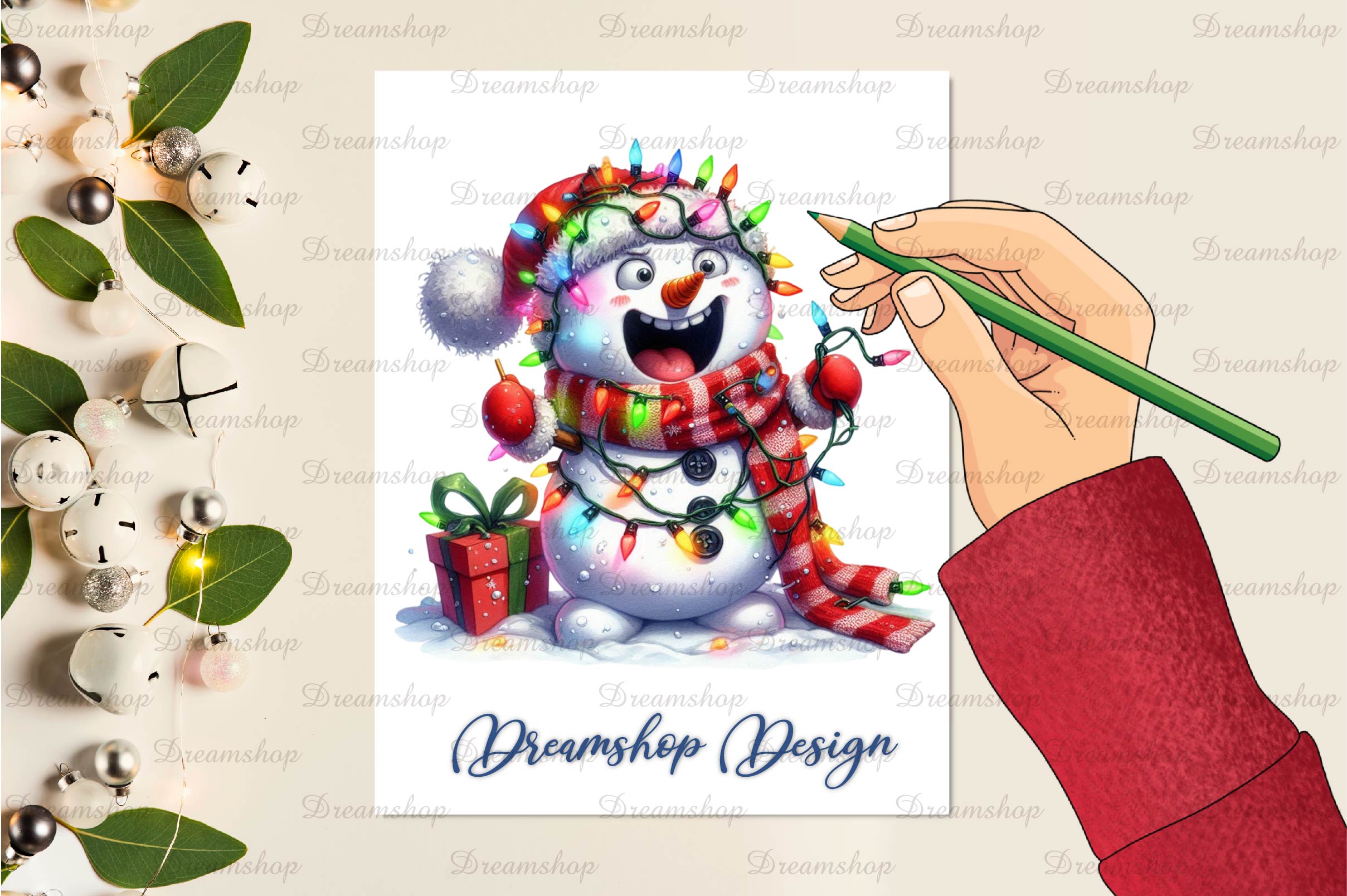 Funny Christmas Snowman Clipart Bundle