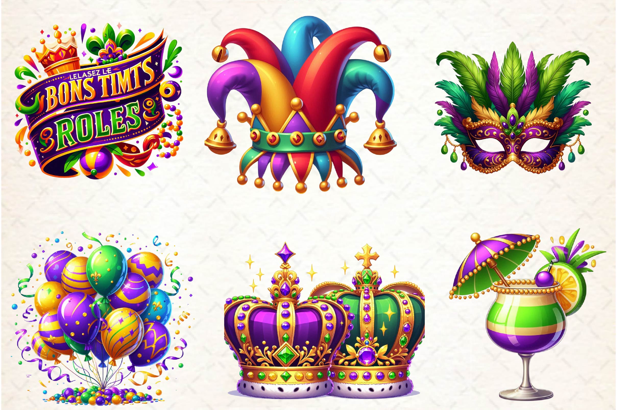 Mardi Gras Clipart Bundle 3