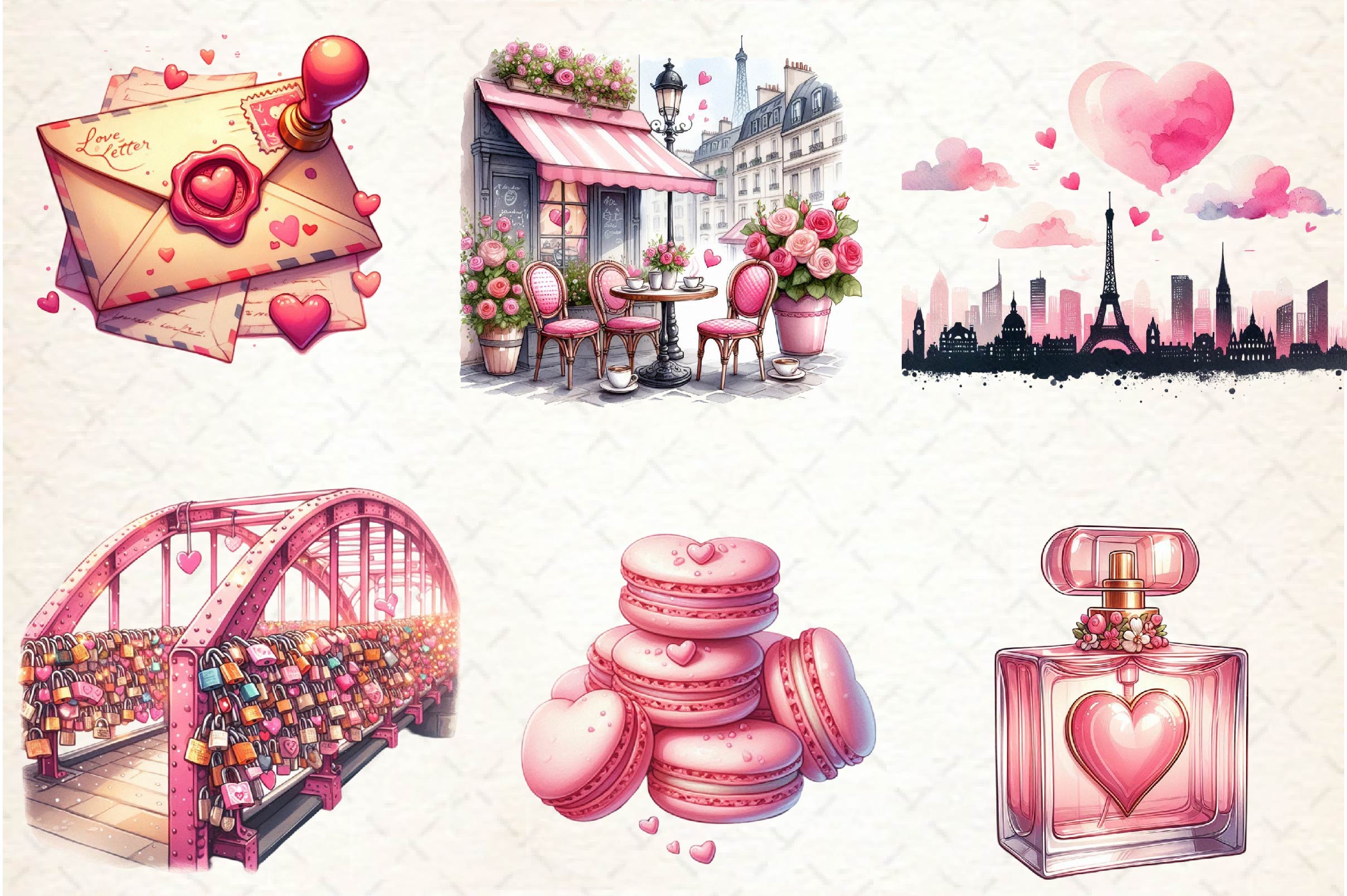 Parisian Love Clipart Bundle