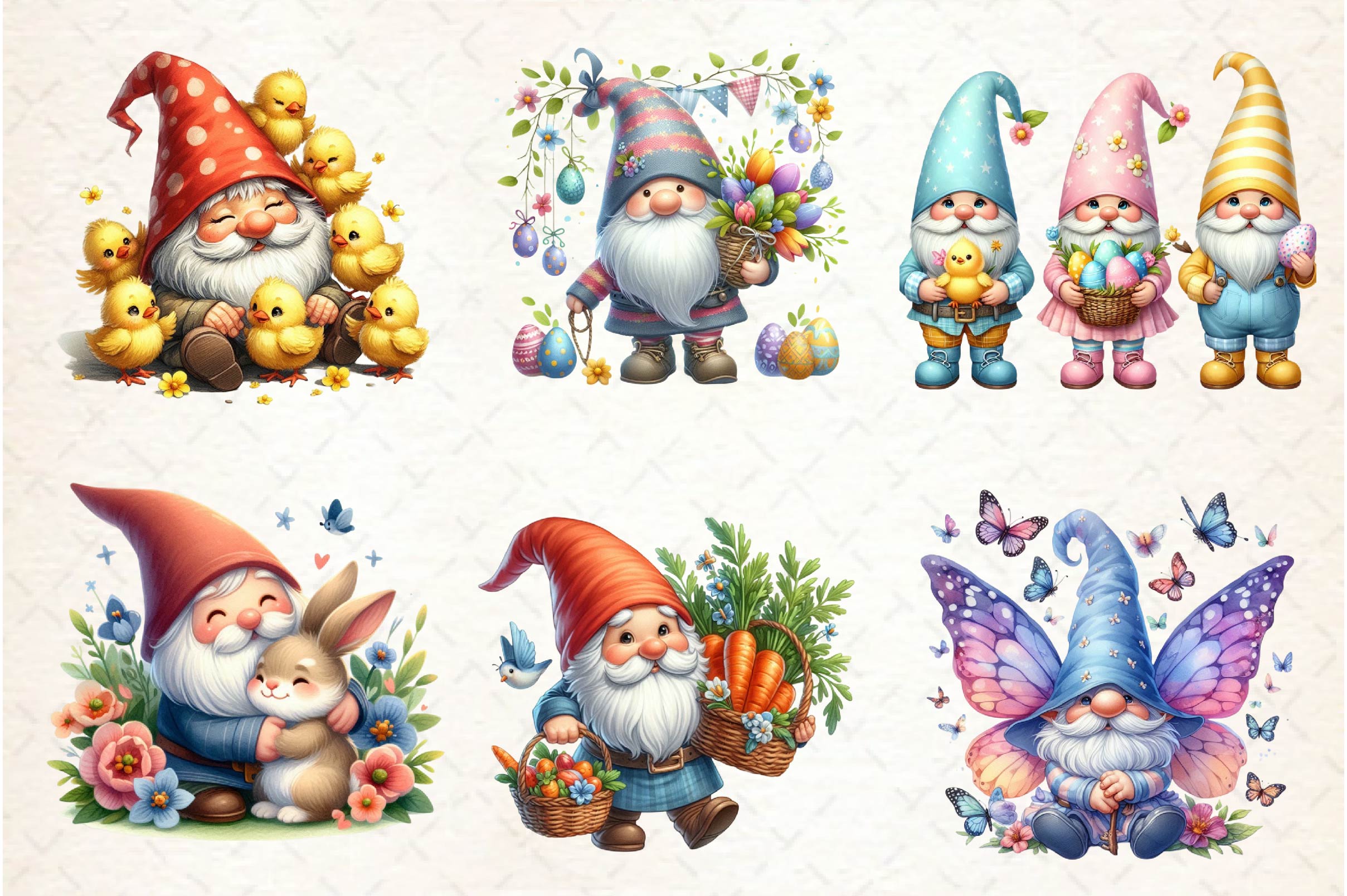 Easter Gnome Gnome Clipart Bundle