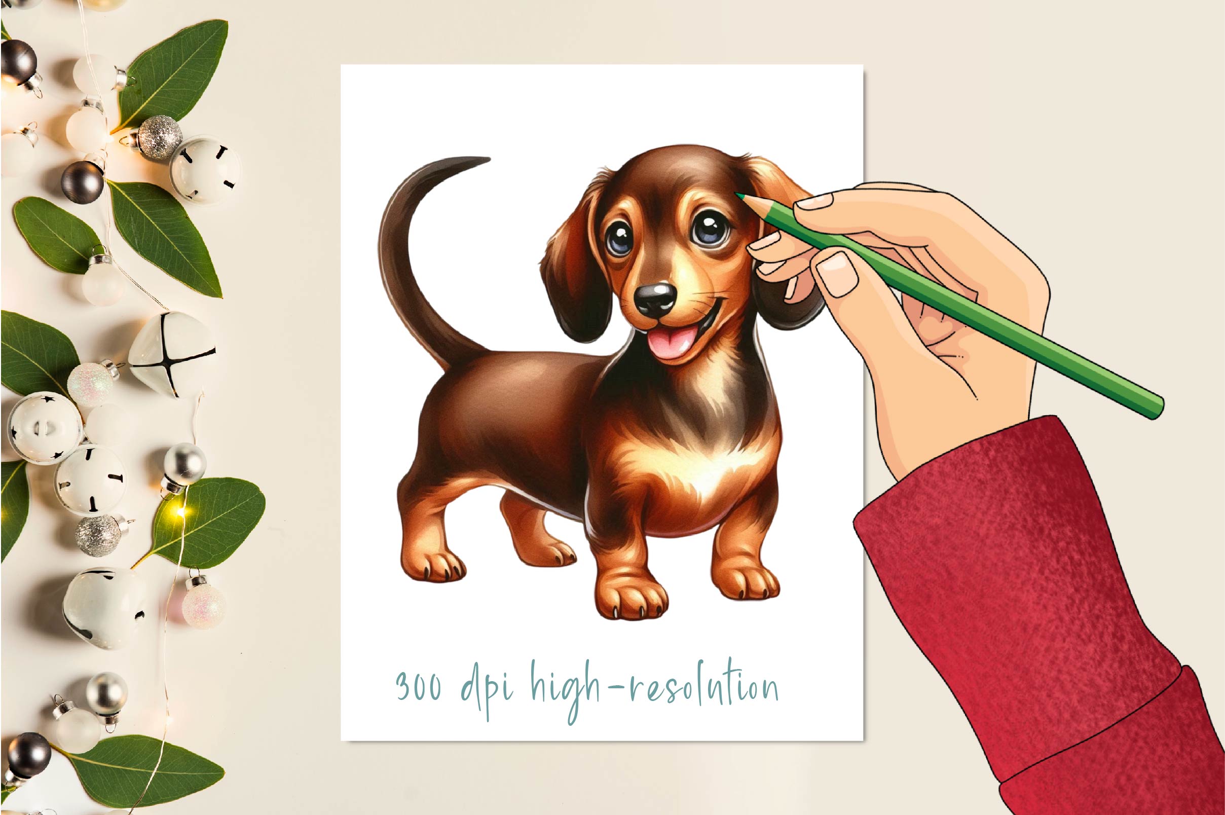 Dachshund Puppy Clipart Bundle