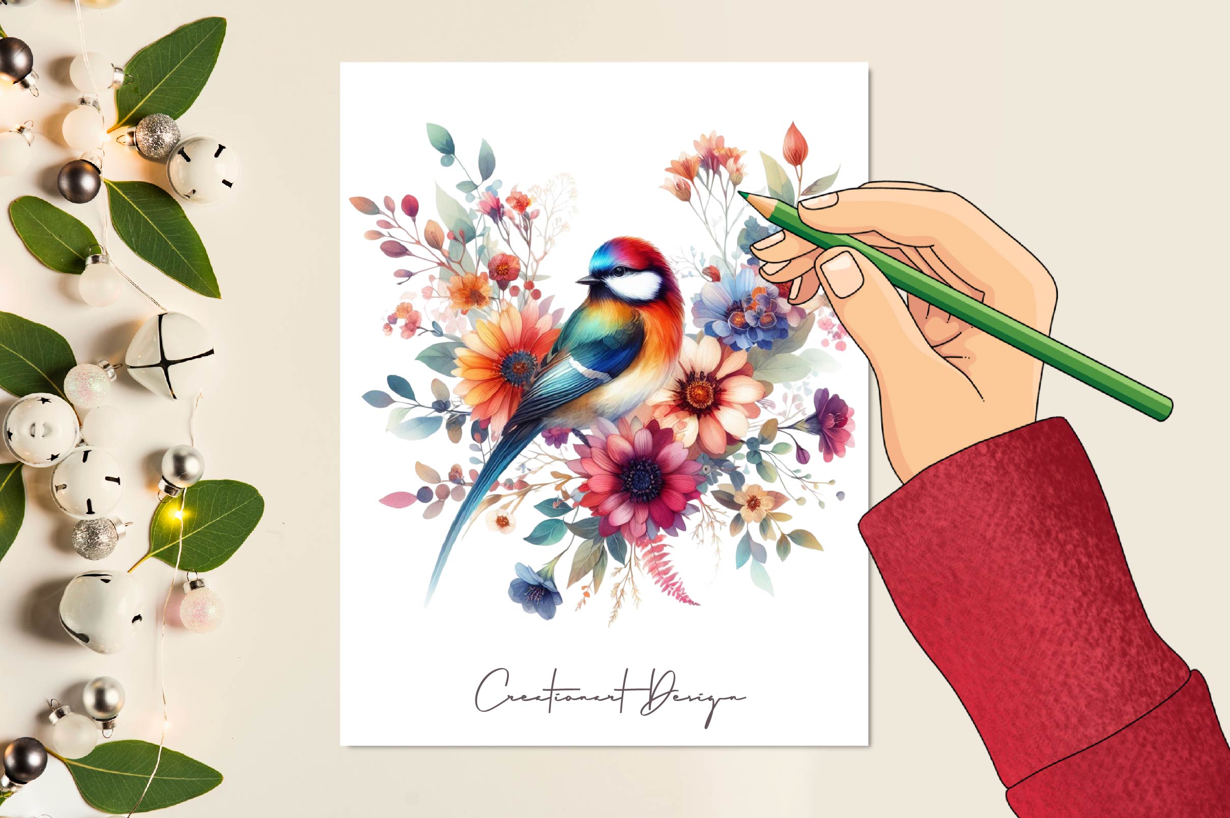 Floral Birds Clipart Bundle