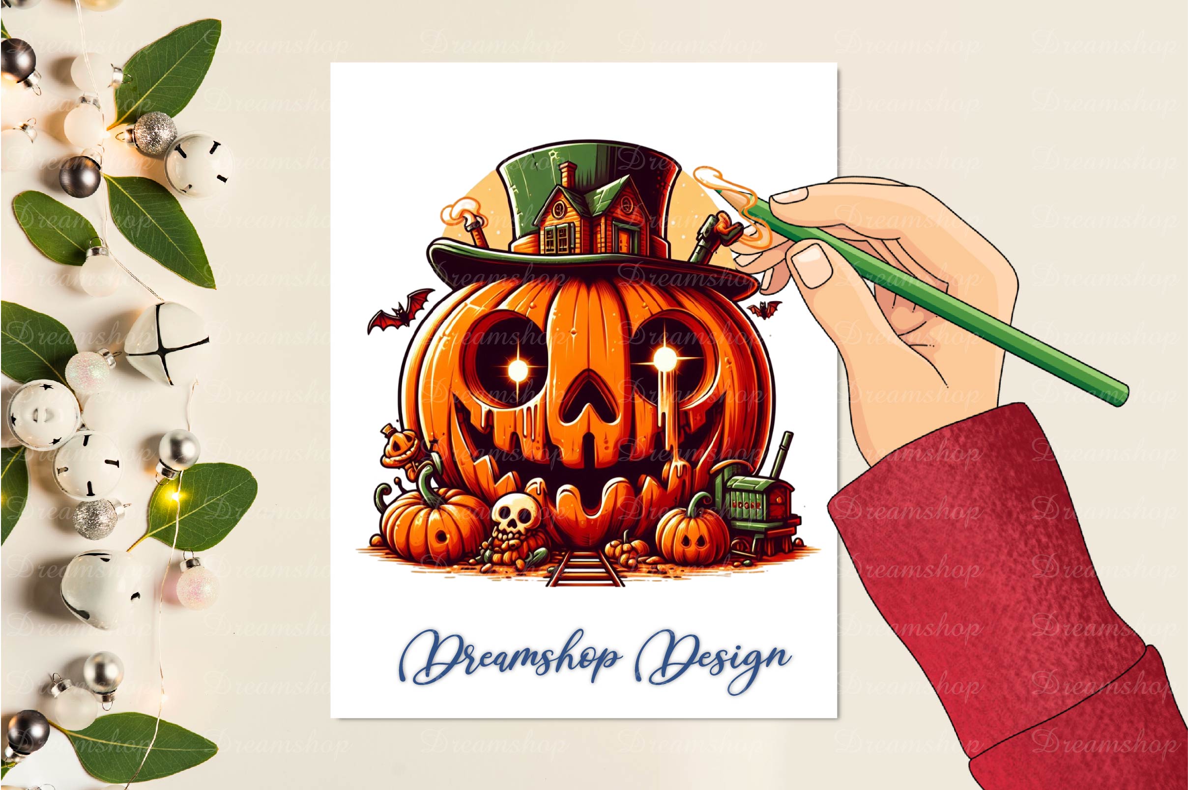 Horror Pumpkin Clipart Bundle