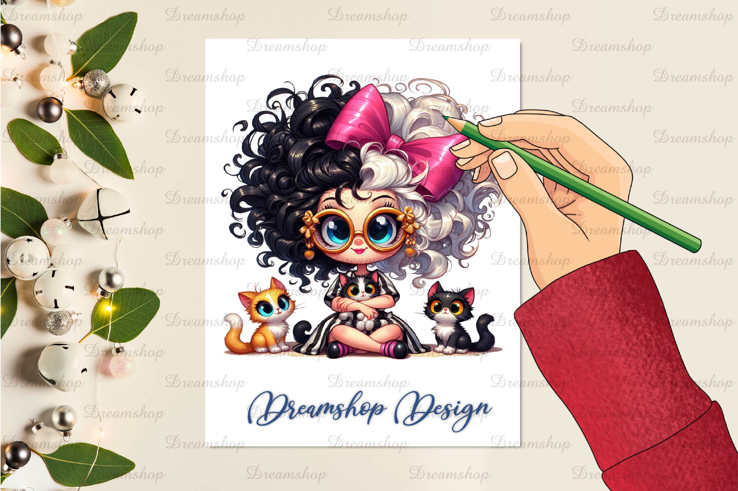 Funny Crazy Cat Lady Clipart Bundle