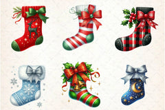Christmas Socks Clipart Bundle - CraftNest - Digital Crafting and Art
