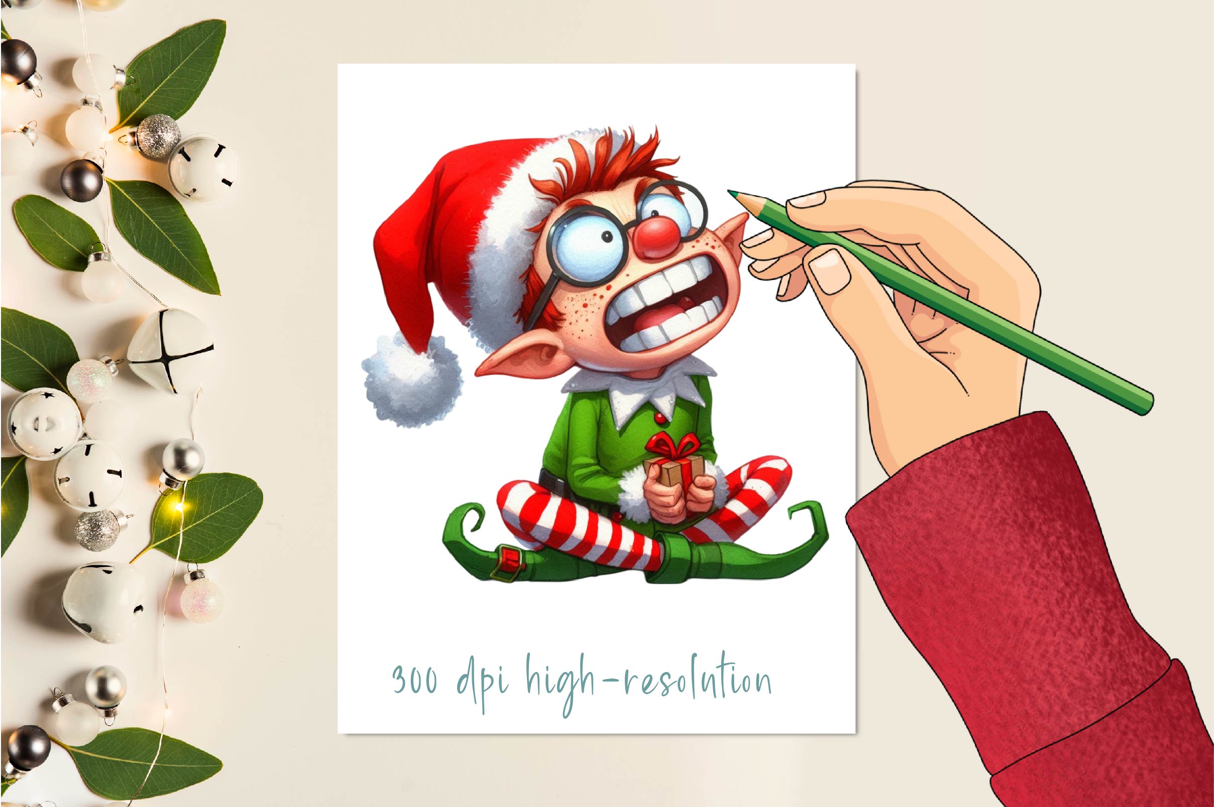 Christmas Elf Christmas Clipart Bundle
