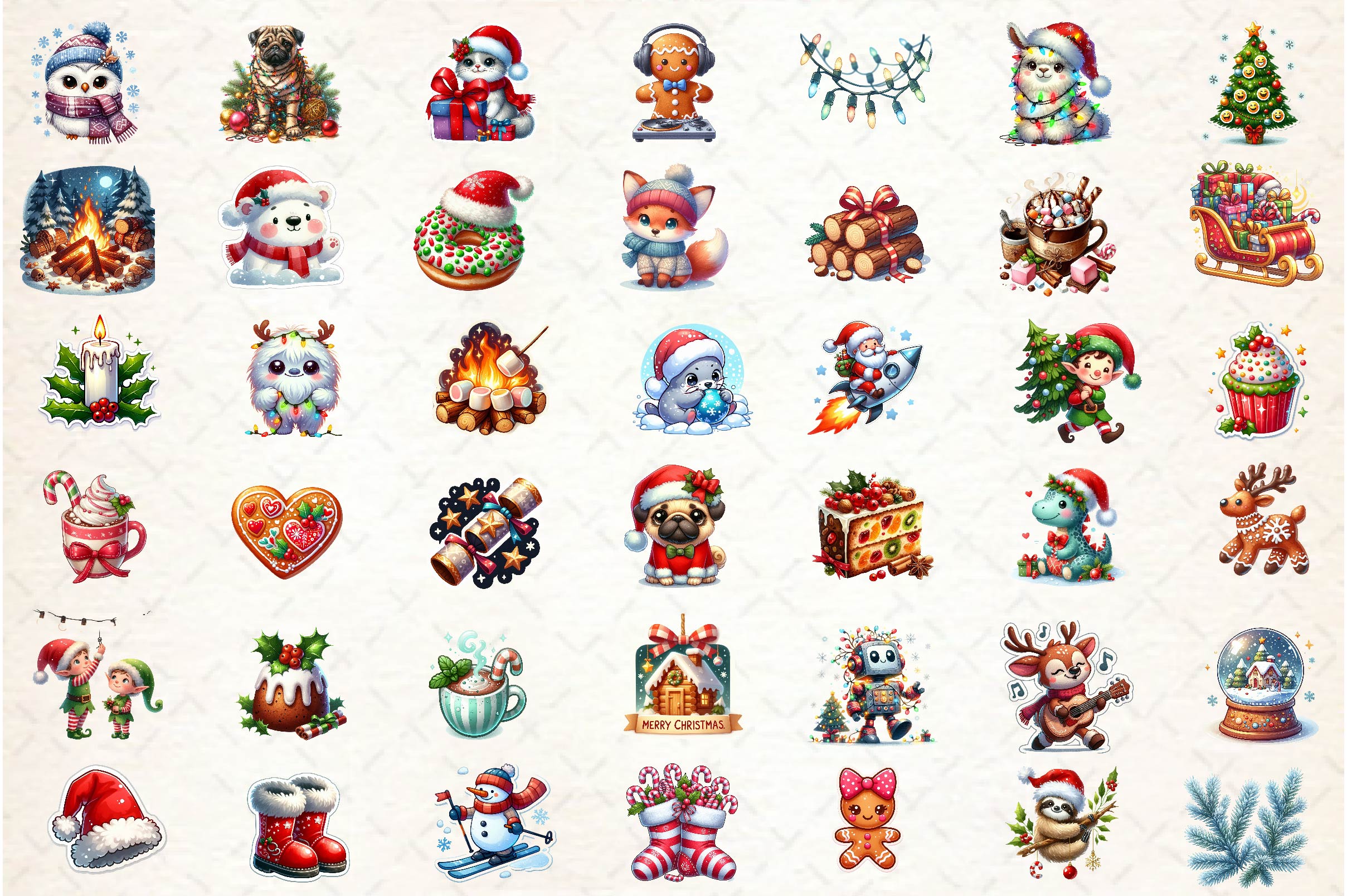 100 Christmas Stickers